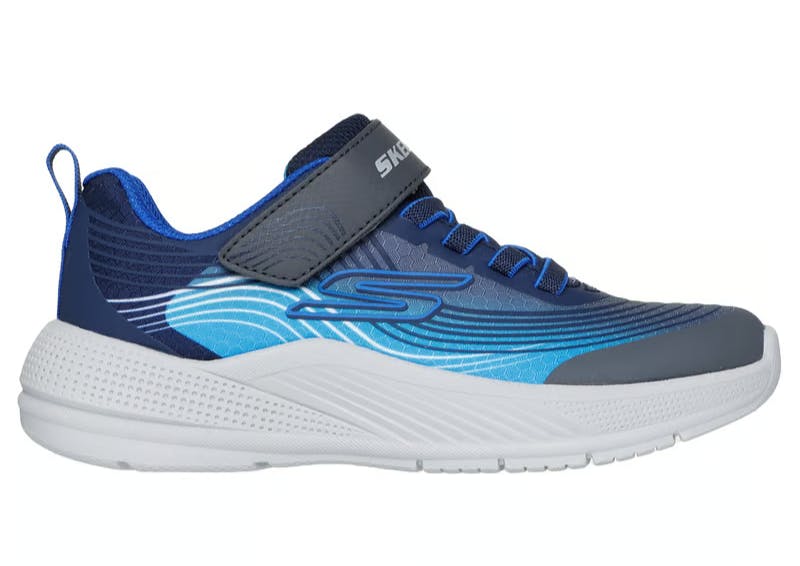Skechers Boys / Girls Microspec Advance Strap Trainers Junior Shoes 403926L - Uk Kids 11 Eu 28.5