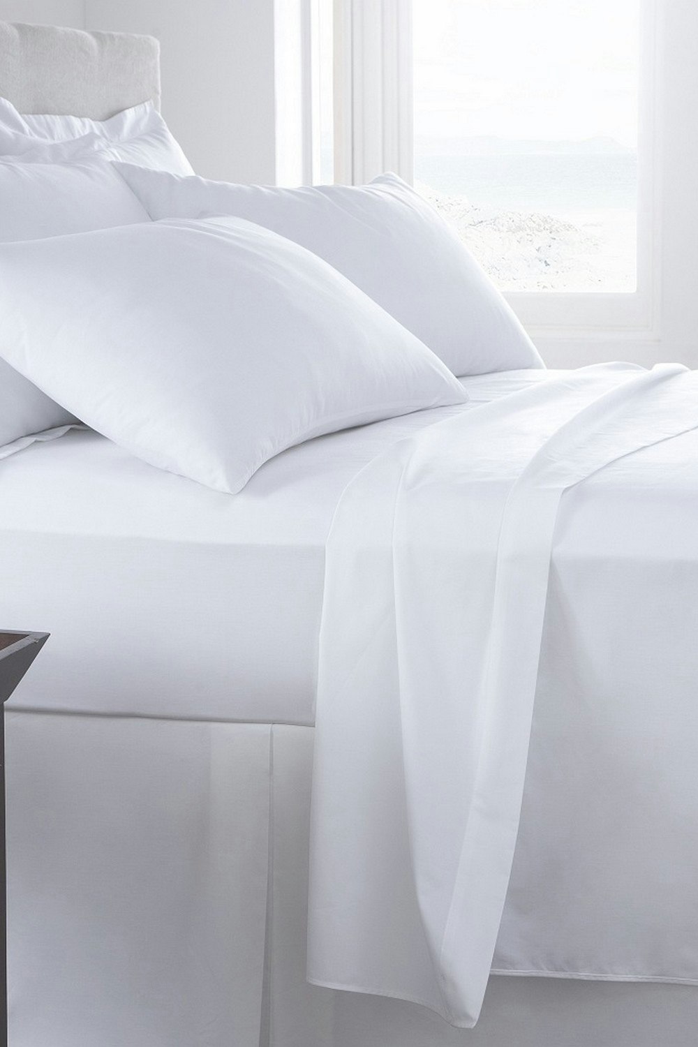 Rackhams White Egyptian Cotton Flat Sheets 400 Thread Count - Single - Flat Sheet