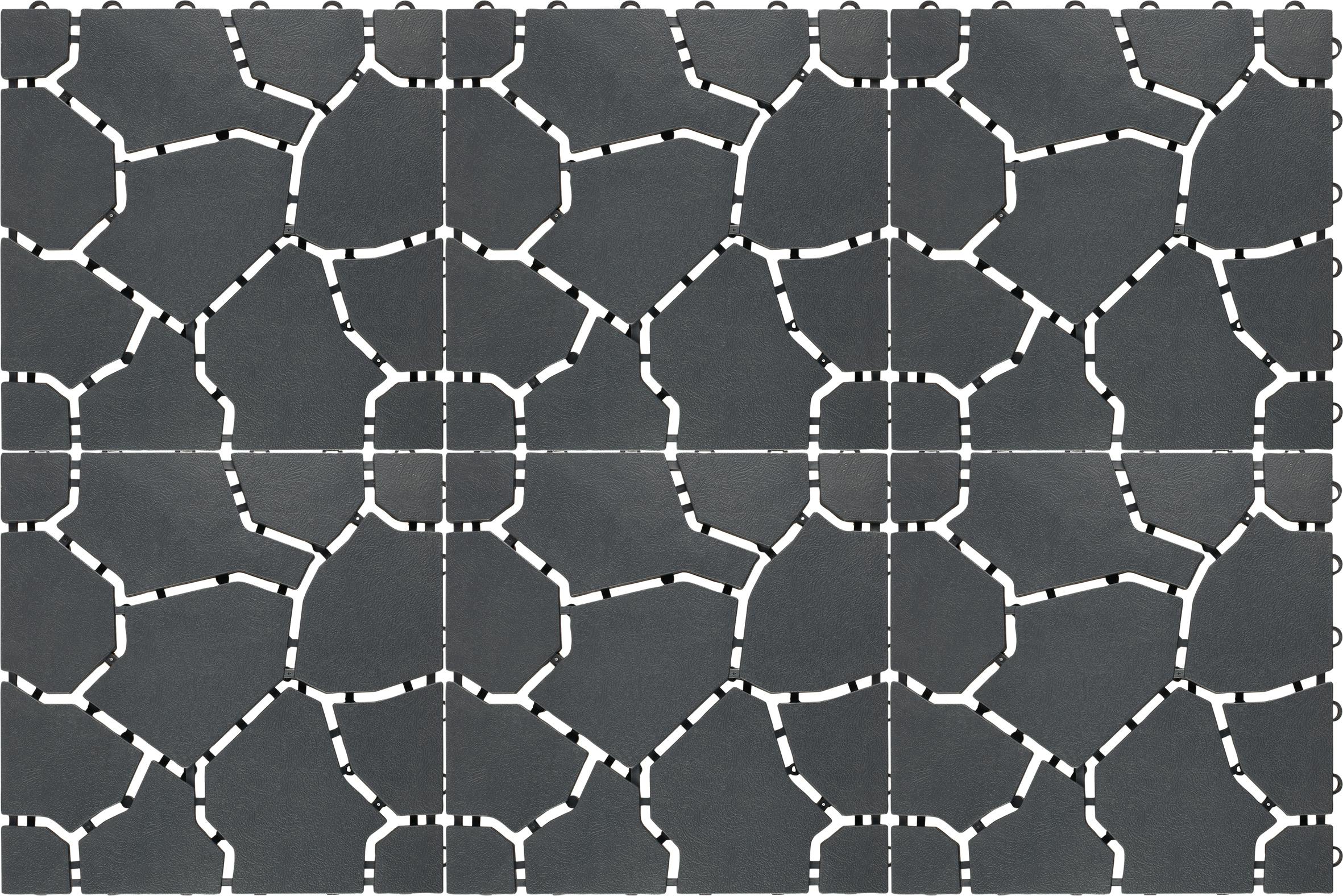 St Helens Grey Patio & Deck Tiles, (6 Pack)