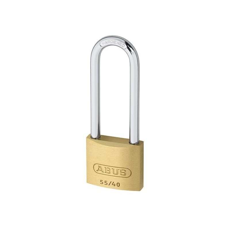 Abus Mechanical 55 Series Brass Padlock - 40Mm Long Shackle 63Mm Keyed Alike 5401 - Multi Colour