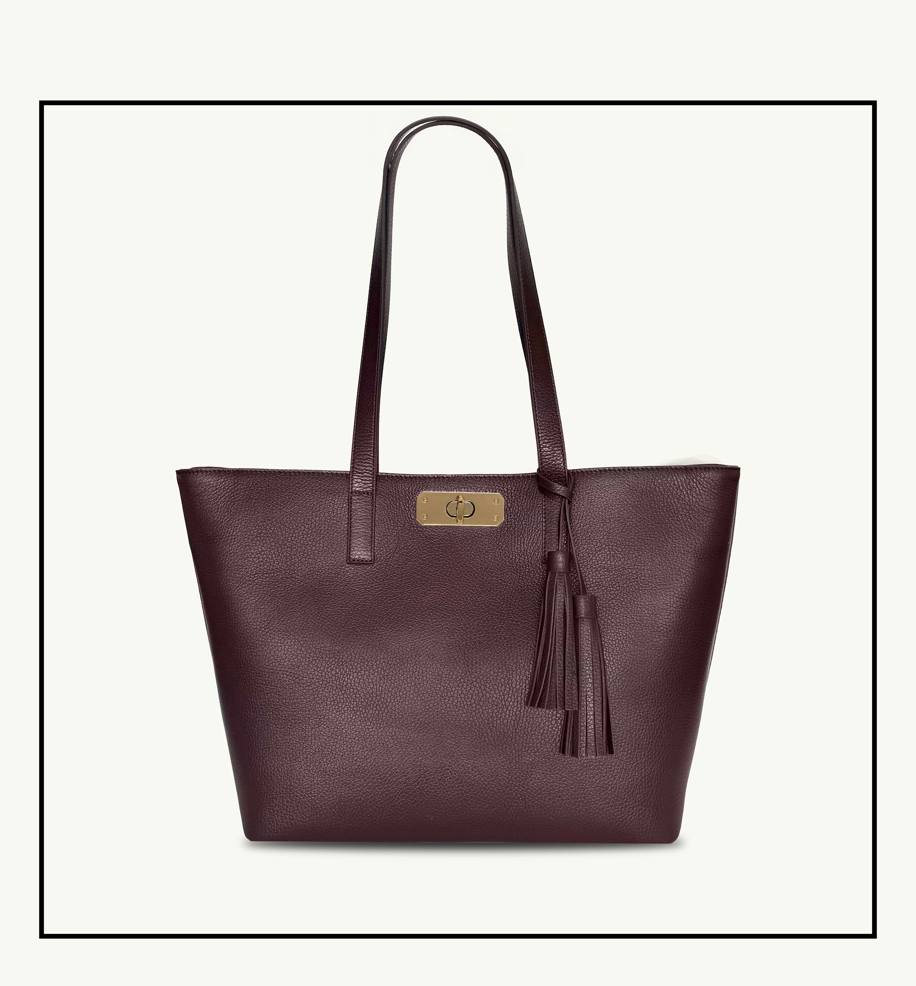 Apatchy London Burgundy The Kate Leather Bag - Port