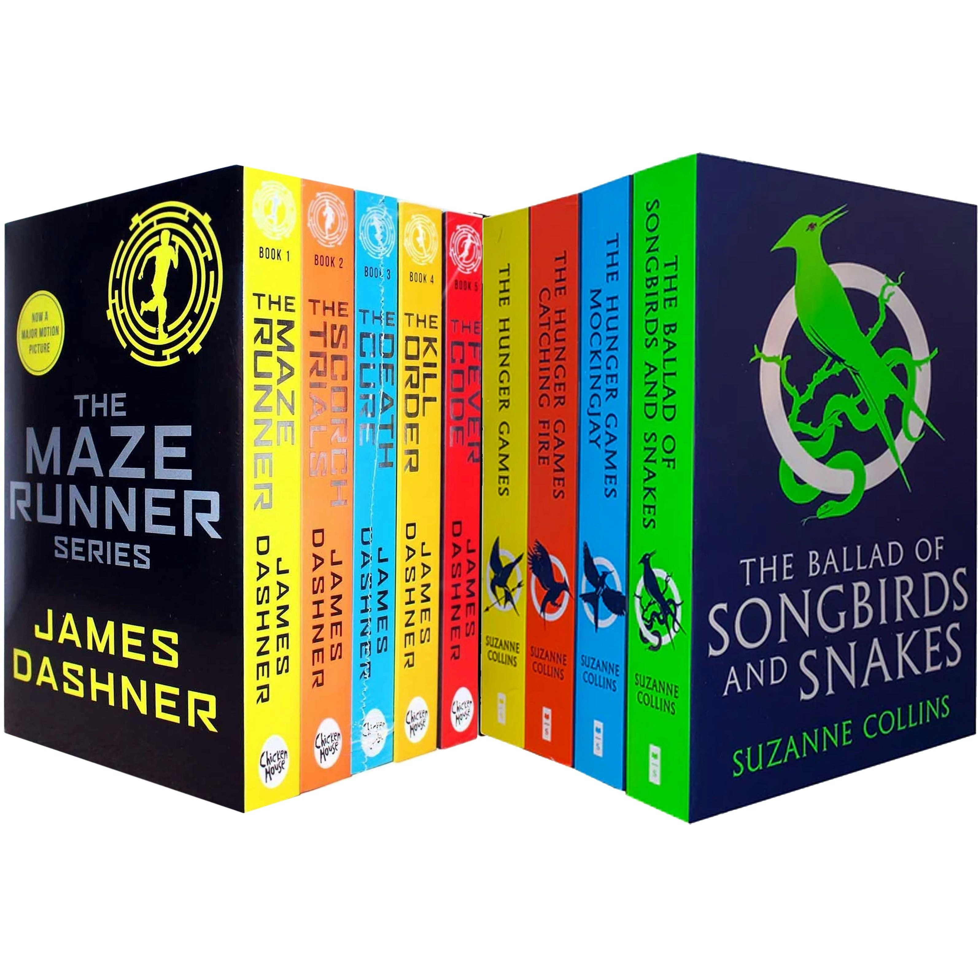 Scolastics Maze Runner And Hunger Game Collection 9 Books Set - James Dashner, Suzanne Collins