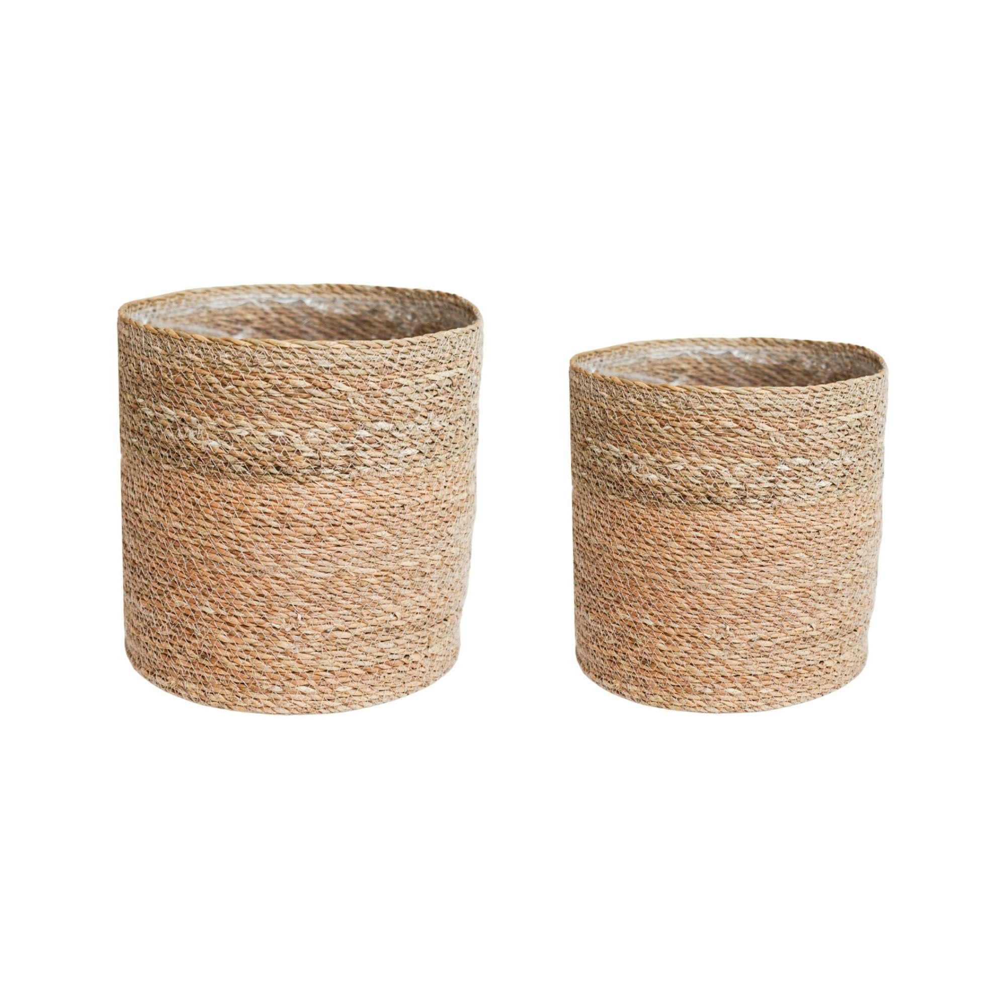 Rackhams Light Theo Rim Basket Set Of 2 - Natural