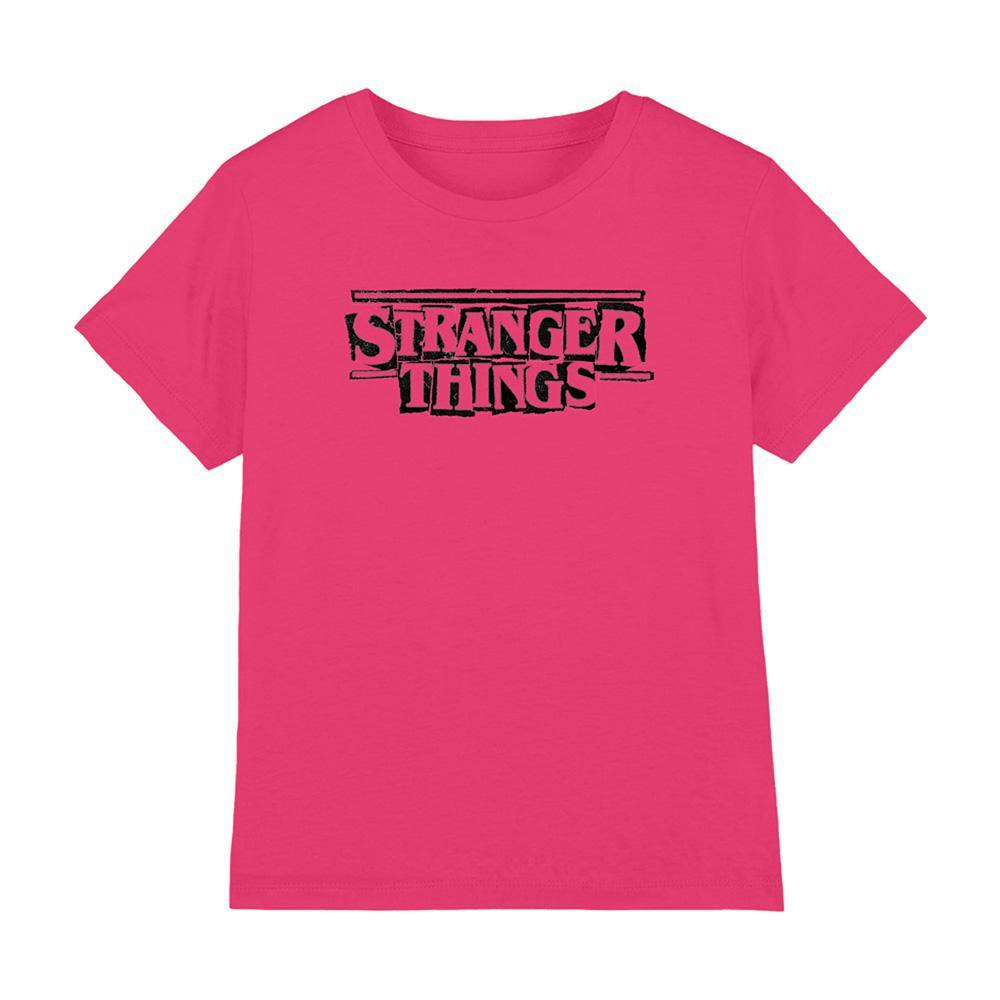 Stranger Things Pink Kids Punk Logo T-Shirt - Hot - 7-8 Years - Hot