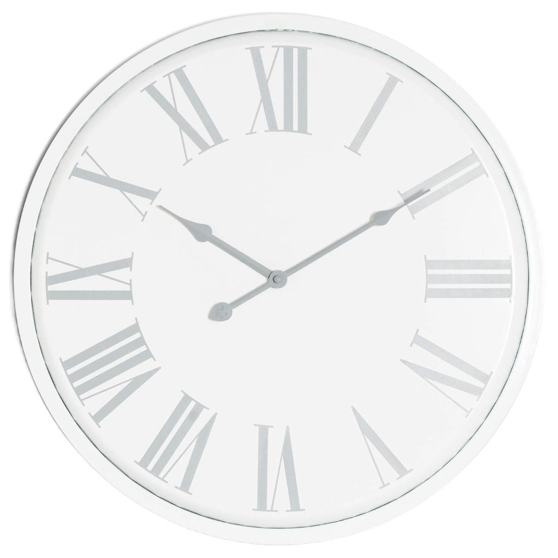 Hill Interiors White Flemings Wall Clock - 49Cm X 4Cm X 49Cm - 100% Mixed