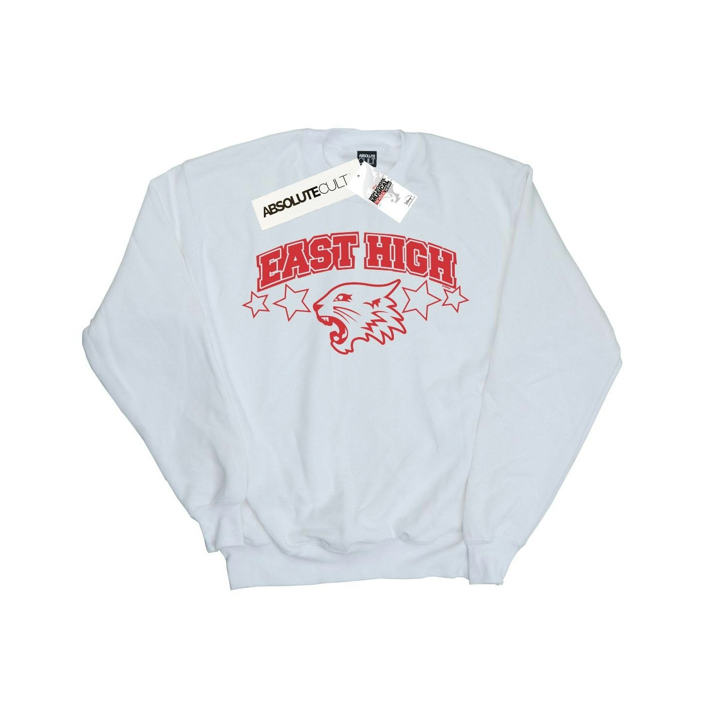 Disney Women's White / High School Musical The Musical Wildcat Stars Sweatshirt - Small