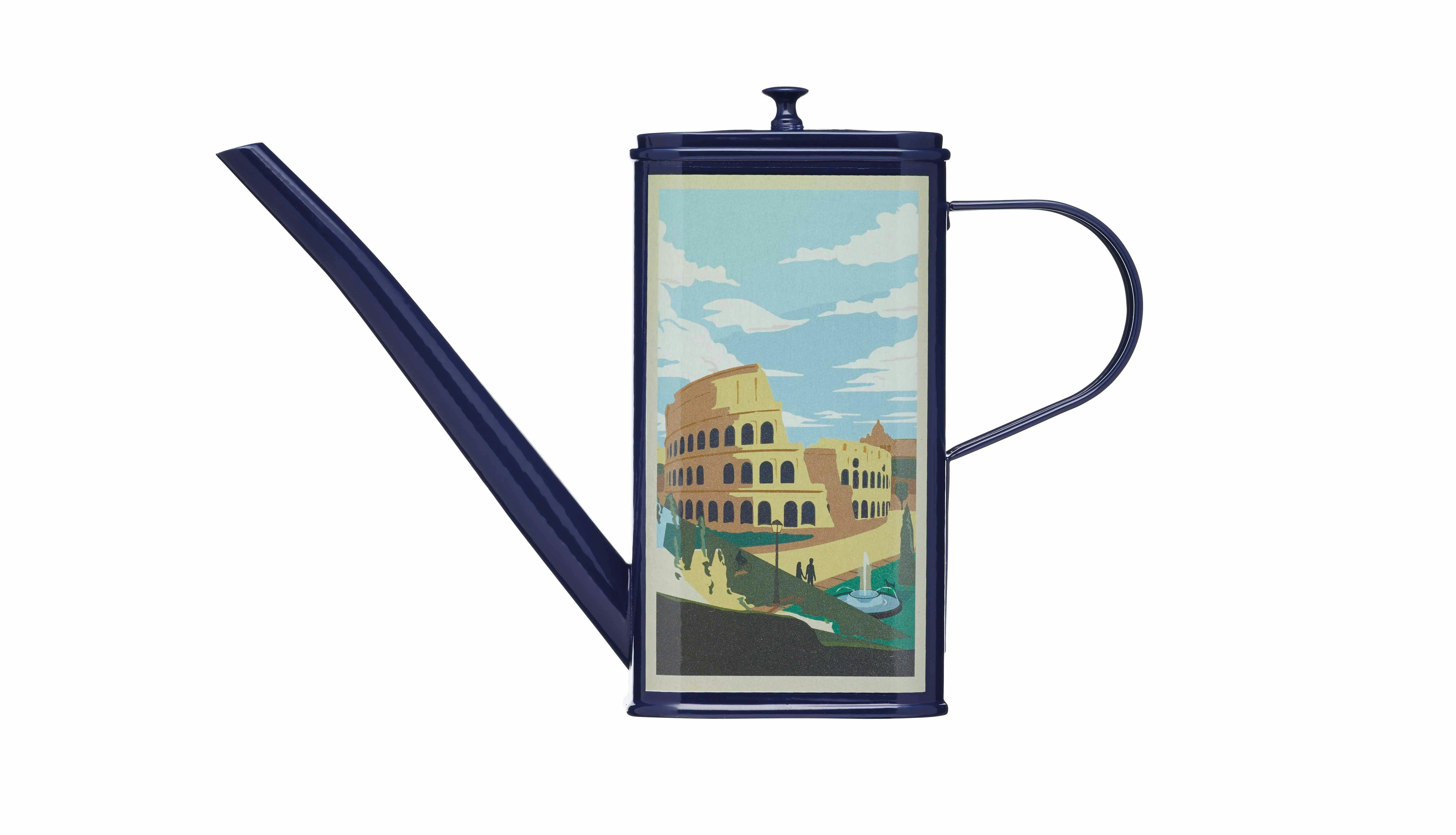 Rackhams Blue World Of Flavours 500Ml Stainless Steel Olive Oil Can - Metal - Oil And Vinegar Bottle