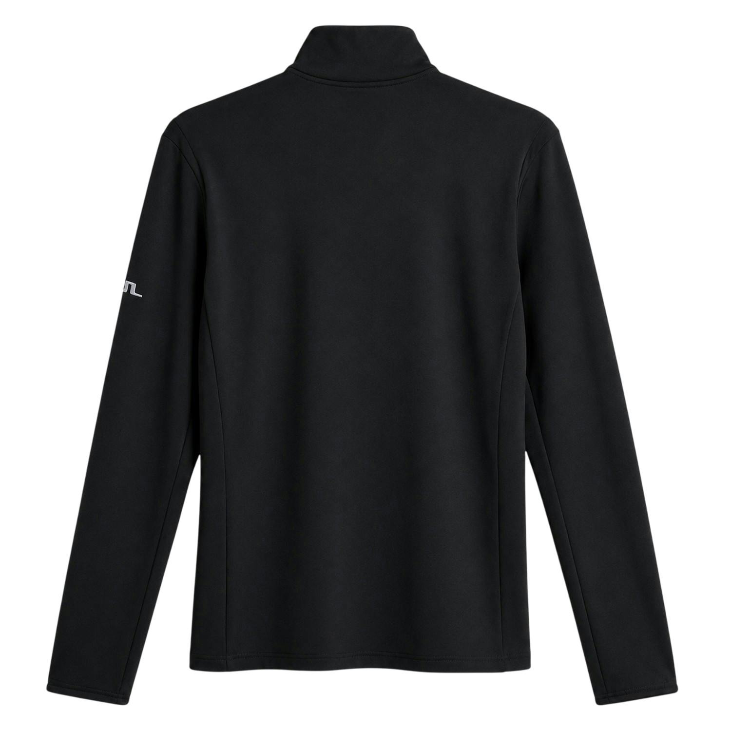 J.lindeberg Men's Black Zip Neck Regular Golf Sweatshirt - S - 93% Polyester/7% Elastane