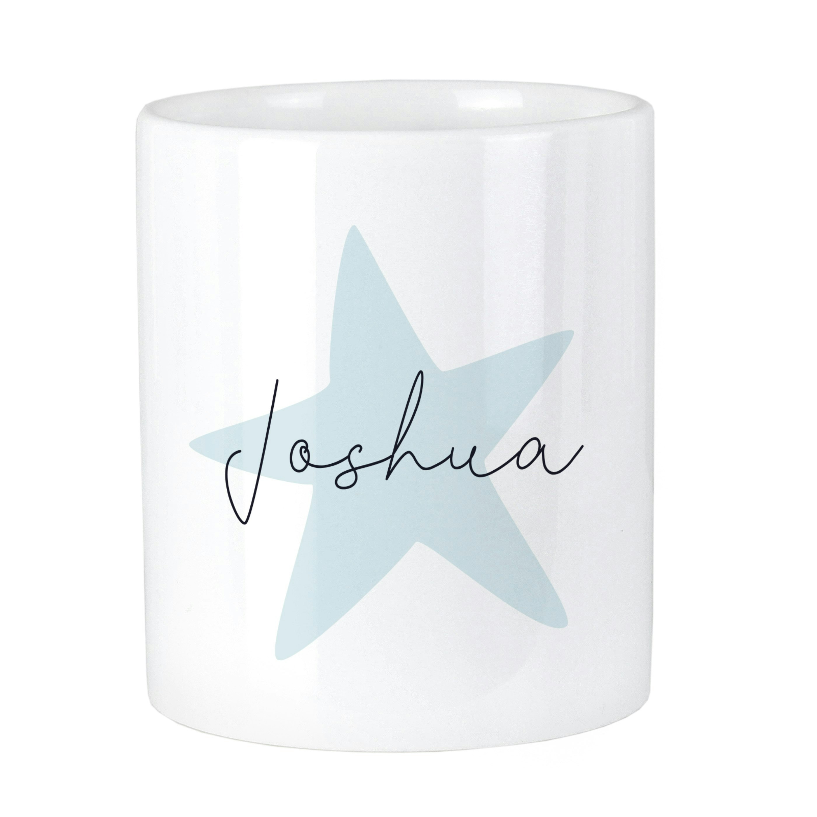 Rackhams Blue Personalised Star Ceramic Storage Pot