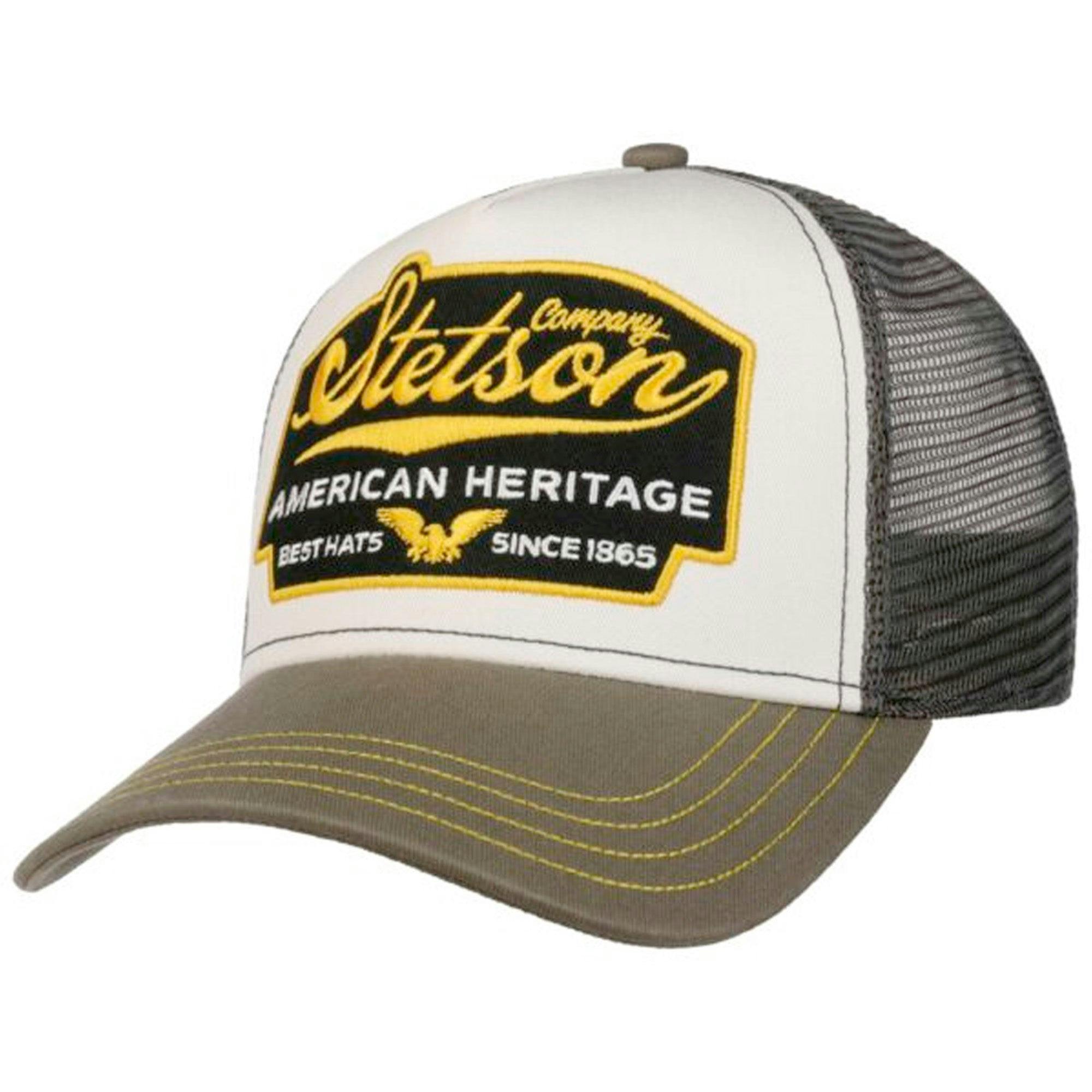 Stetson White Trucker Cap - Olive