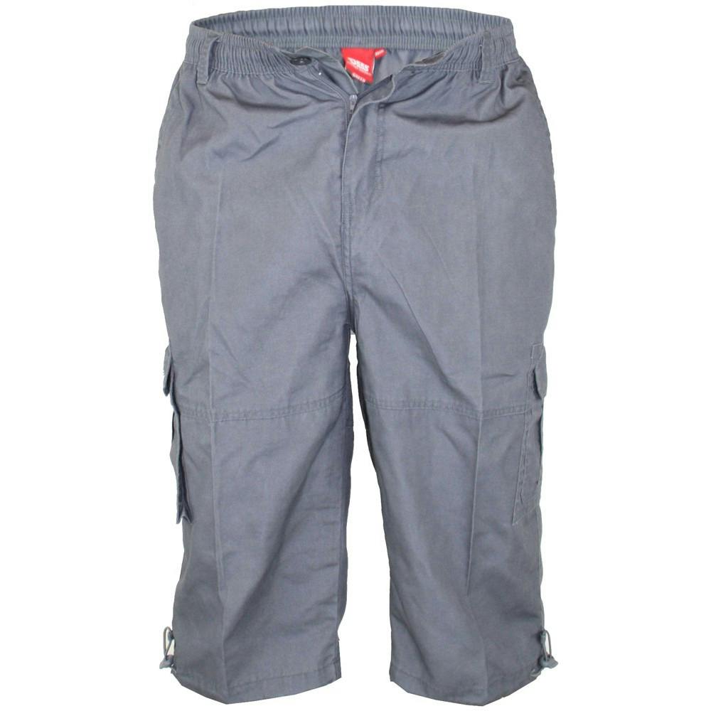 Duke Men's Grey D555 Mason Kingsize Cargo Shorts - 7XL - 65% Polyester/35% Cotton