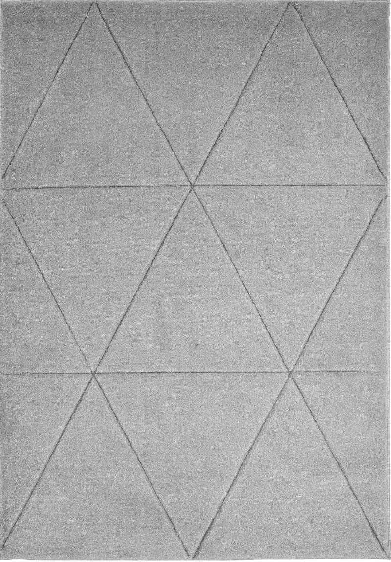 The Rugs Grey Newport Capleton Rug – Geometric Design - 200X290 Cm