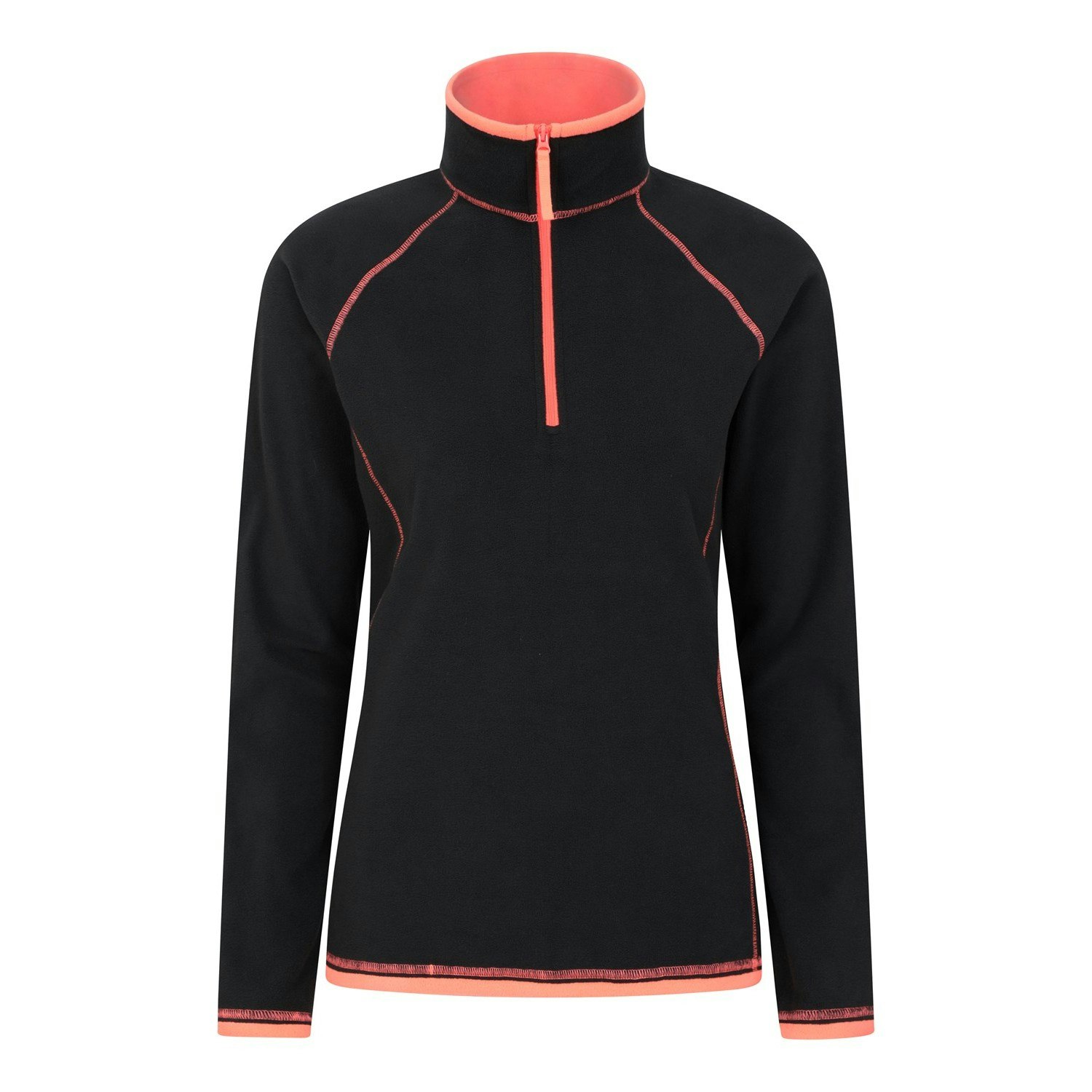 Mountain Warehouse Women's Black Montana Half Zip Fleece Top - Jet - Jet Size 22 Uk