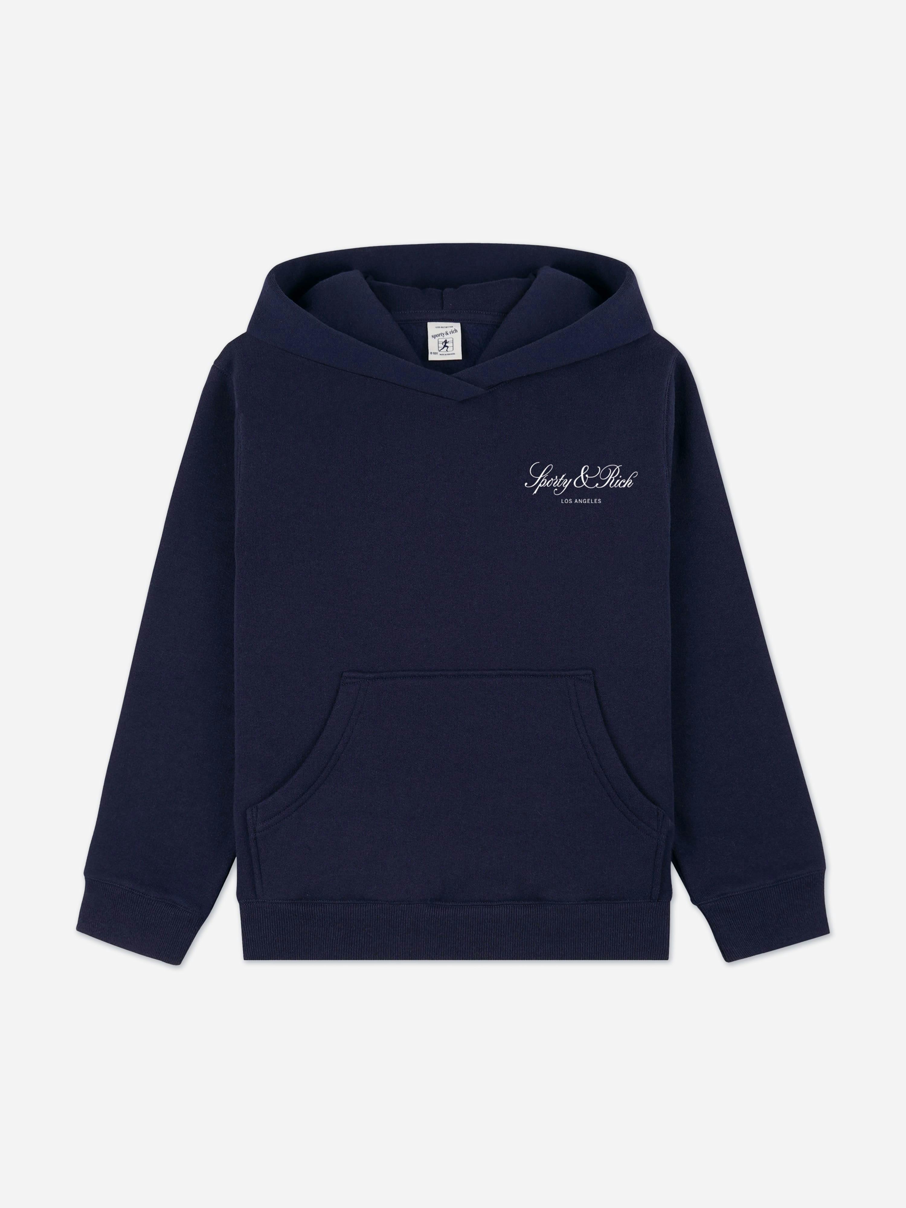 Sporty & Rich Unisex Kids Dark Kids Vendome La Hoodie In Navy - Navy - 8 - 10 Yrs