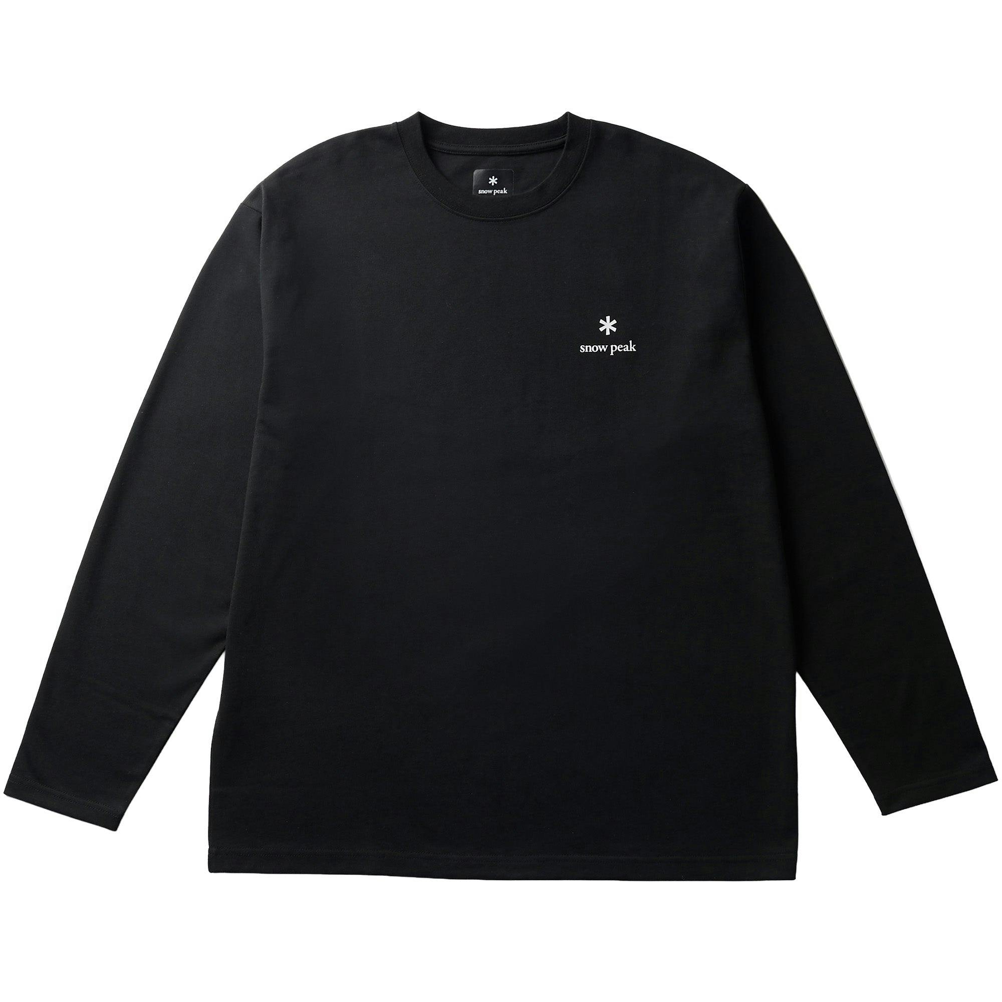 Snow Peak Black Nsd Long Sleeve Logo T-Shirt - Medium