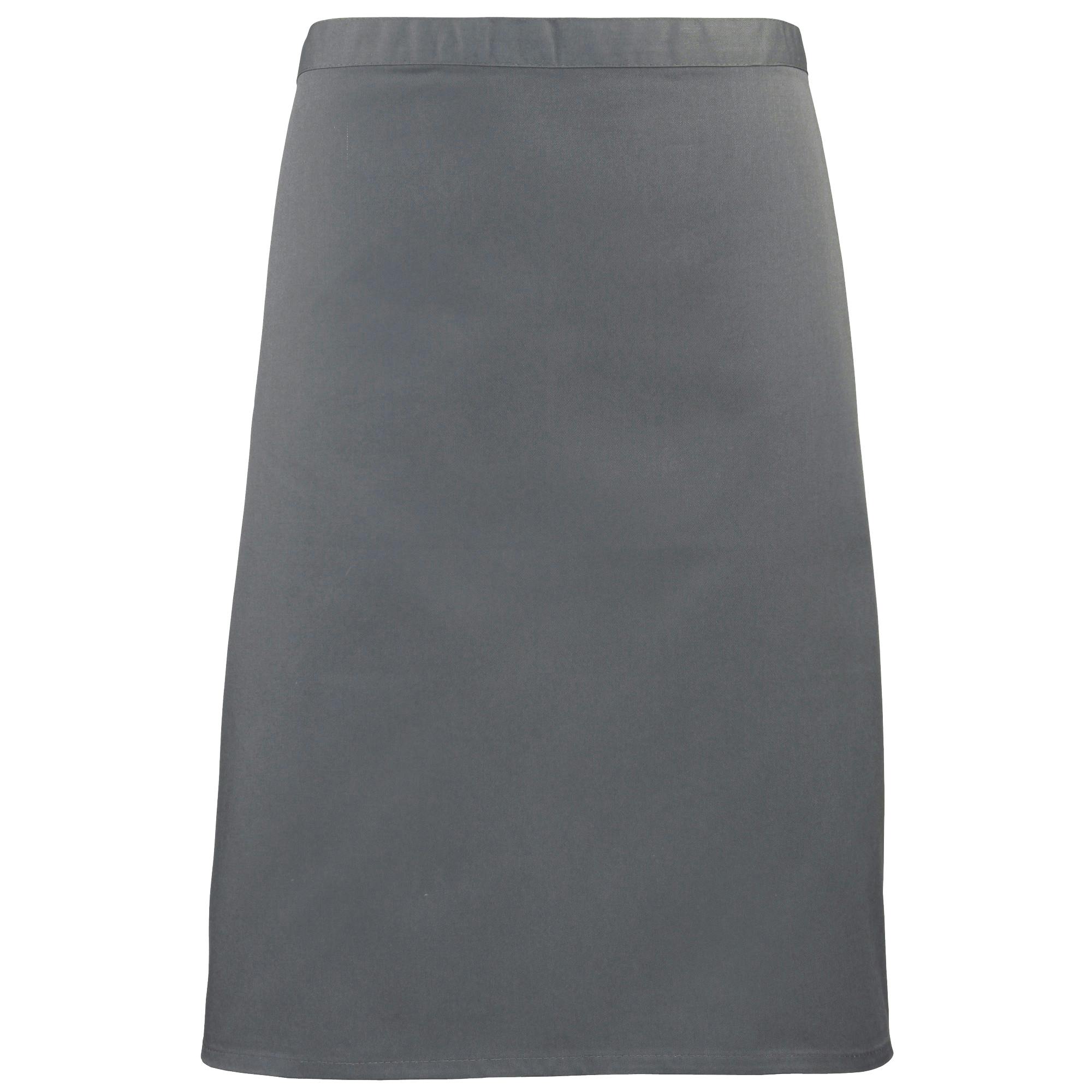 Premier Women's Dark Grey Mid-Length Apron Pack Of 2 In - Image 2