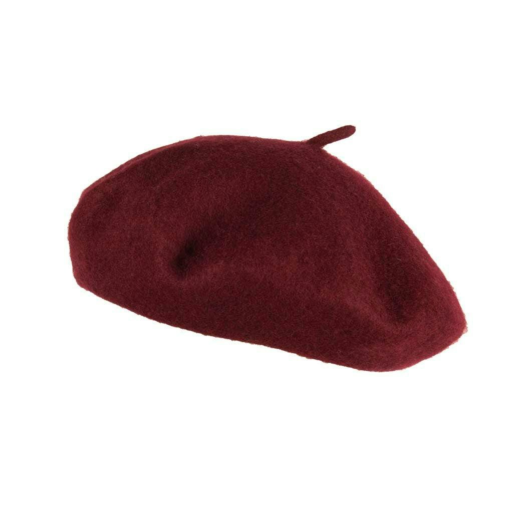 Heritage Traditions Red Felt Wool Beret - Oxblood