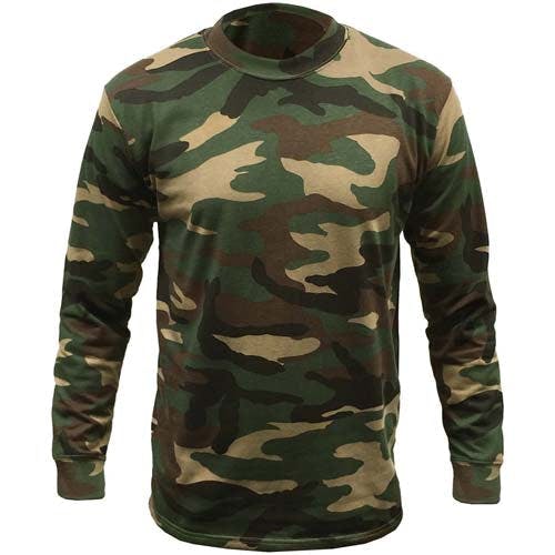 Coolandnew Game Woodland Camouflage Long Sleeve T-Shirt - 2XL