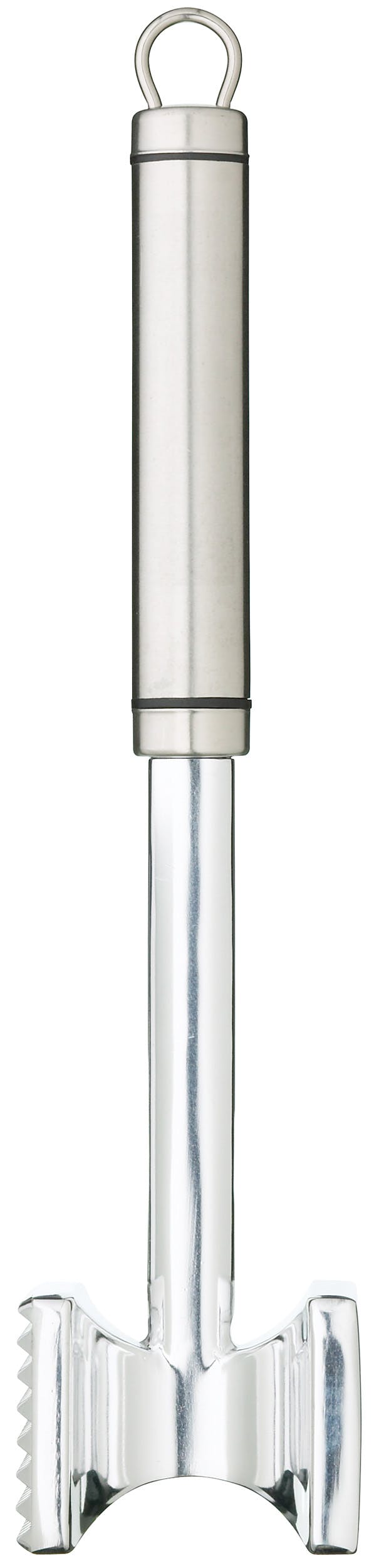 Rackhams Silver Oval Handled Professional Meat Tenderiser Hammer, 29Cm - Stainless Steel - Meat Tenderiser