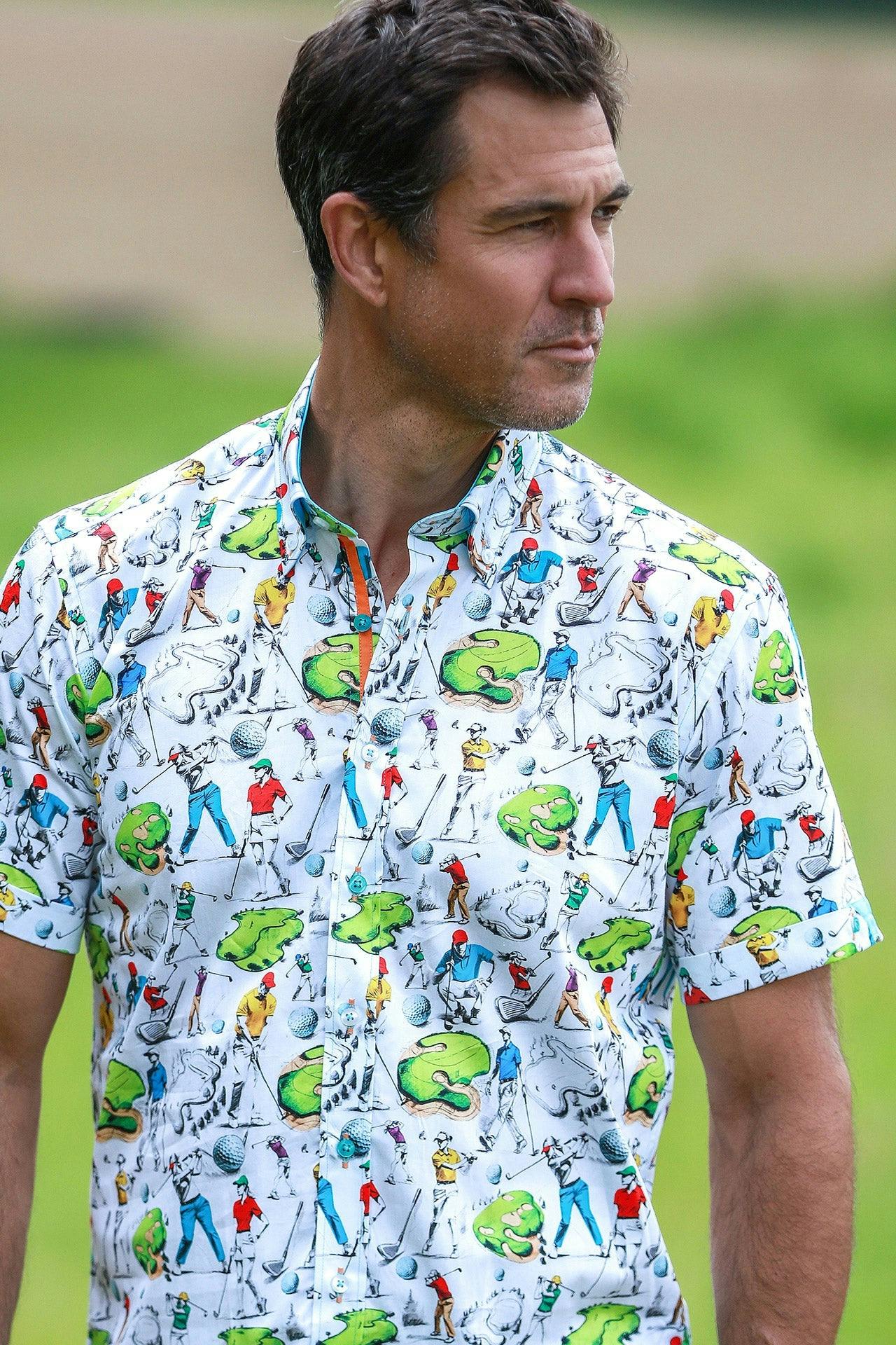 Claudio Lugli Men's White Golf Club Short Sleeve Shirt - Image 2