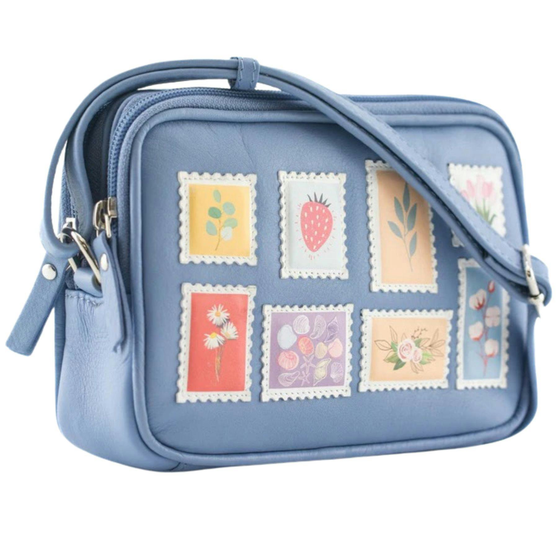 Mala Leather Blue The Botanists Post Range Double Zip Camera Bag - One Size - Leather