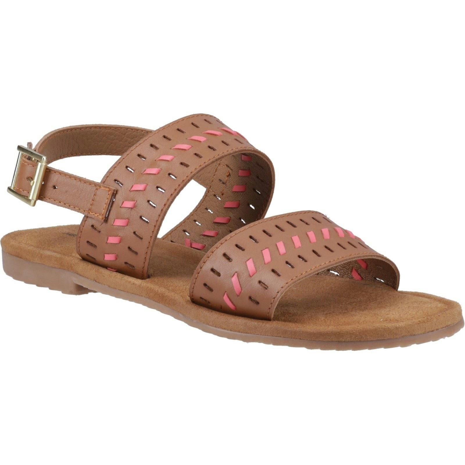 Hush Puppies Women's Hadley Leather Tan Sandals - Size 8
