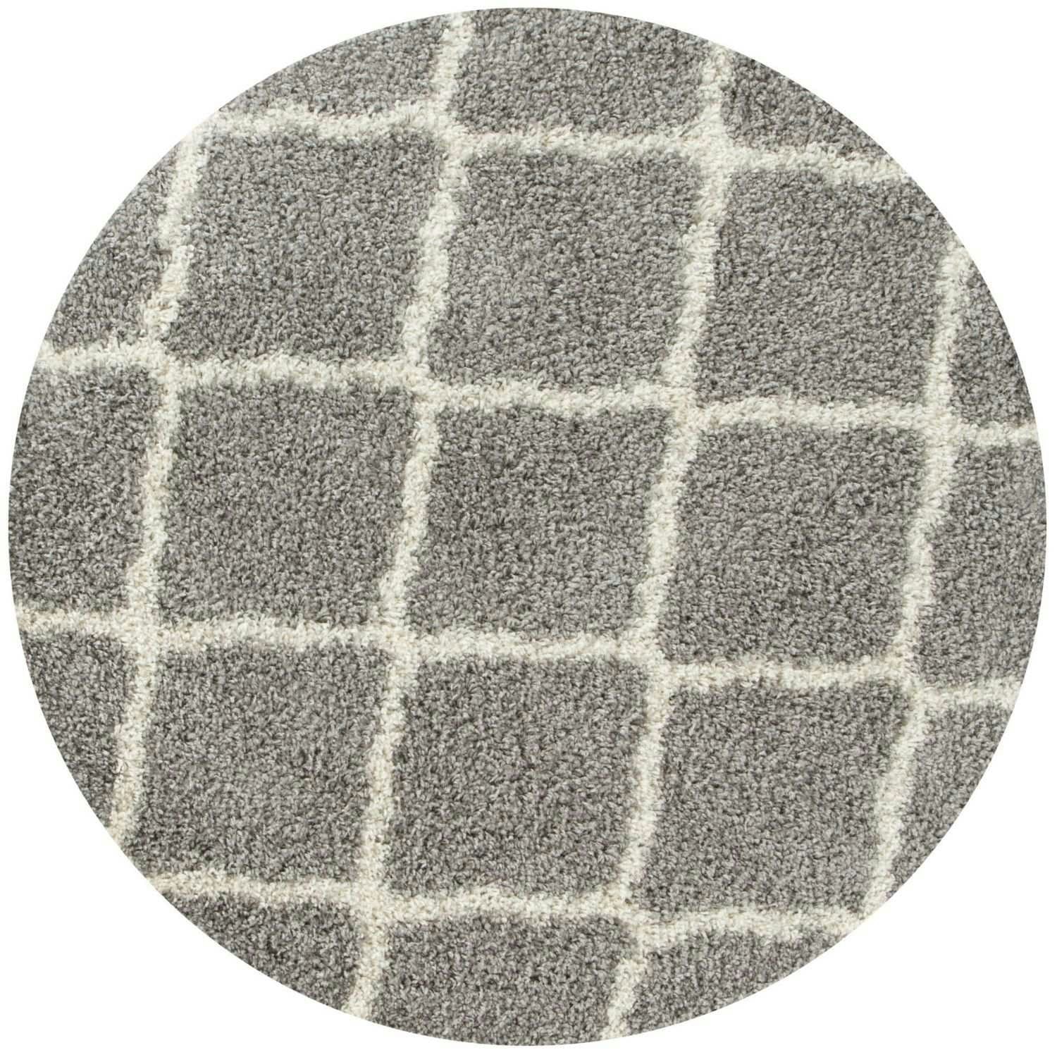 Rackhams Grey Moroccan Shaggy Rug | 710 - Ø 120 Cm