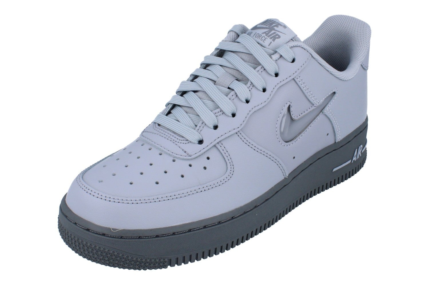 Nike Men's Grey Air Force 1 Jewel Trainers Hm0621 001 - Uk 7 | Us 8 | Eu 41