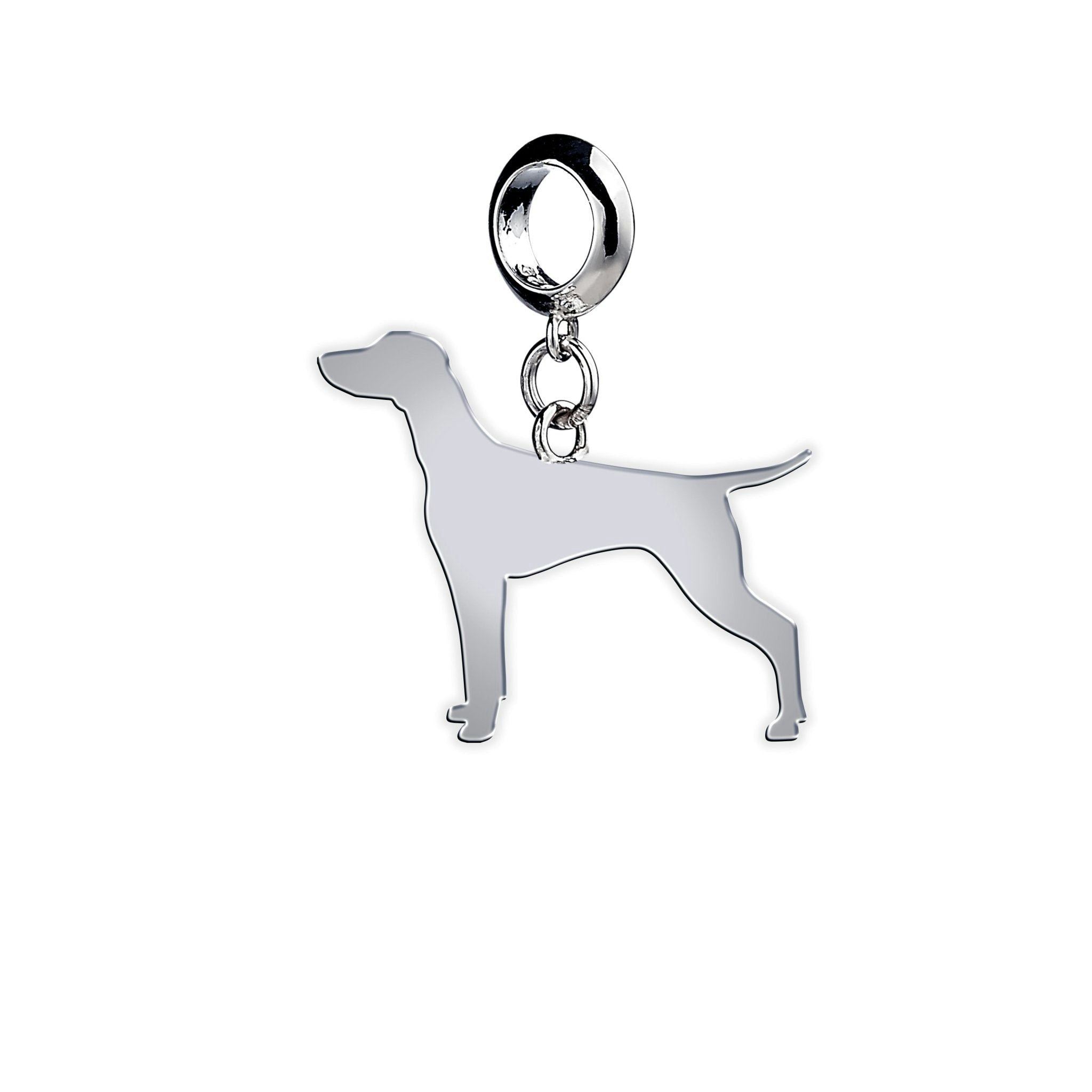 Mylee London Silver Vizsla Silhouette Charm - No - Slider Charm