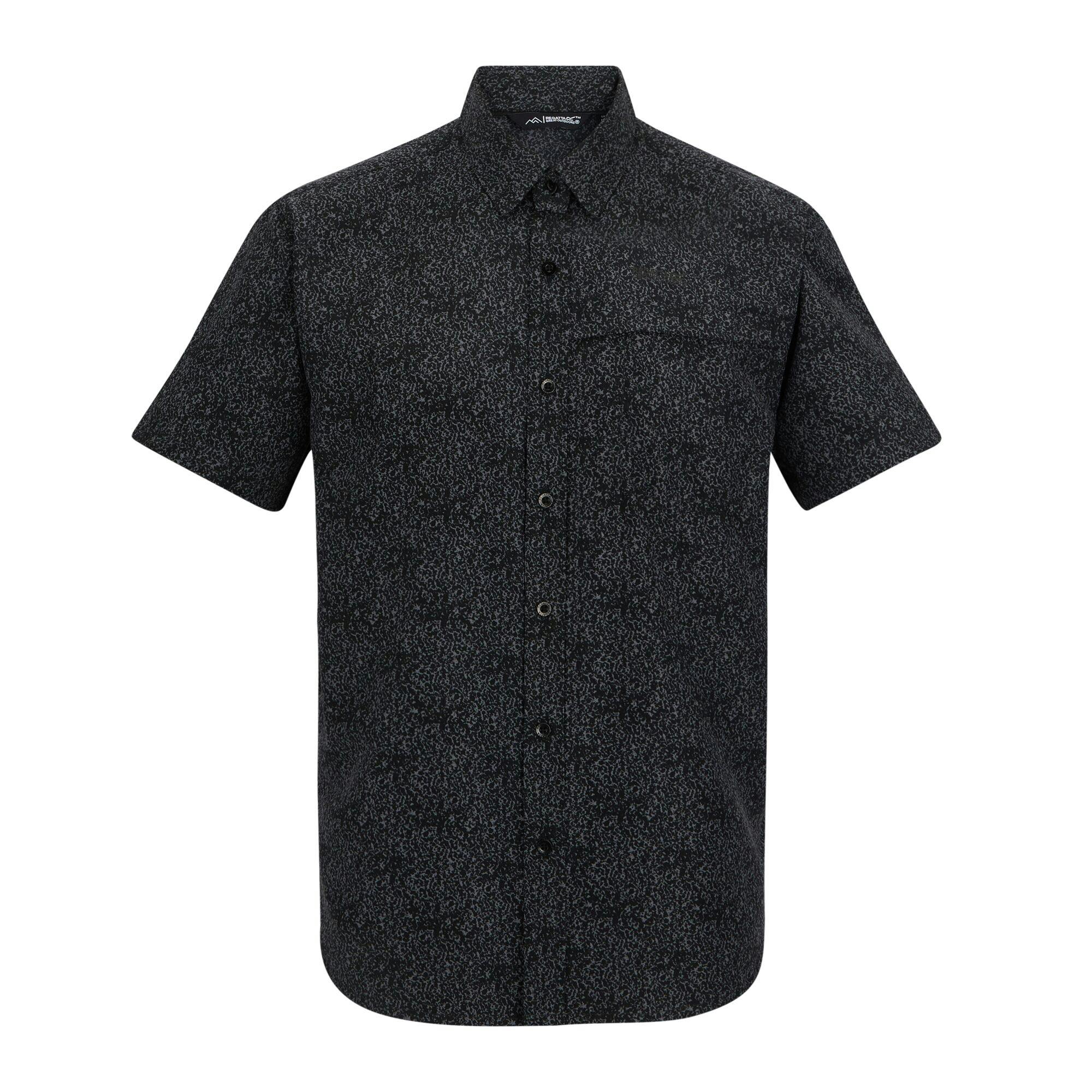 Regatta Men's Mindano Textured Shirt - Ash - S - Ash - 90% Polyester/10% Viscose