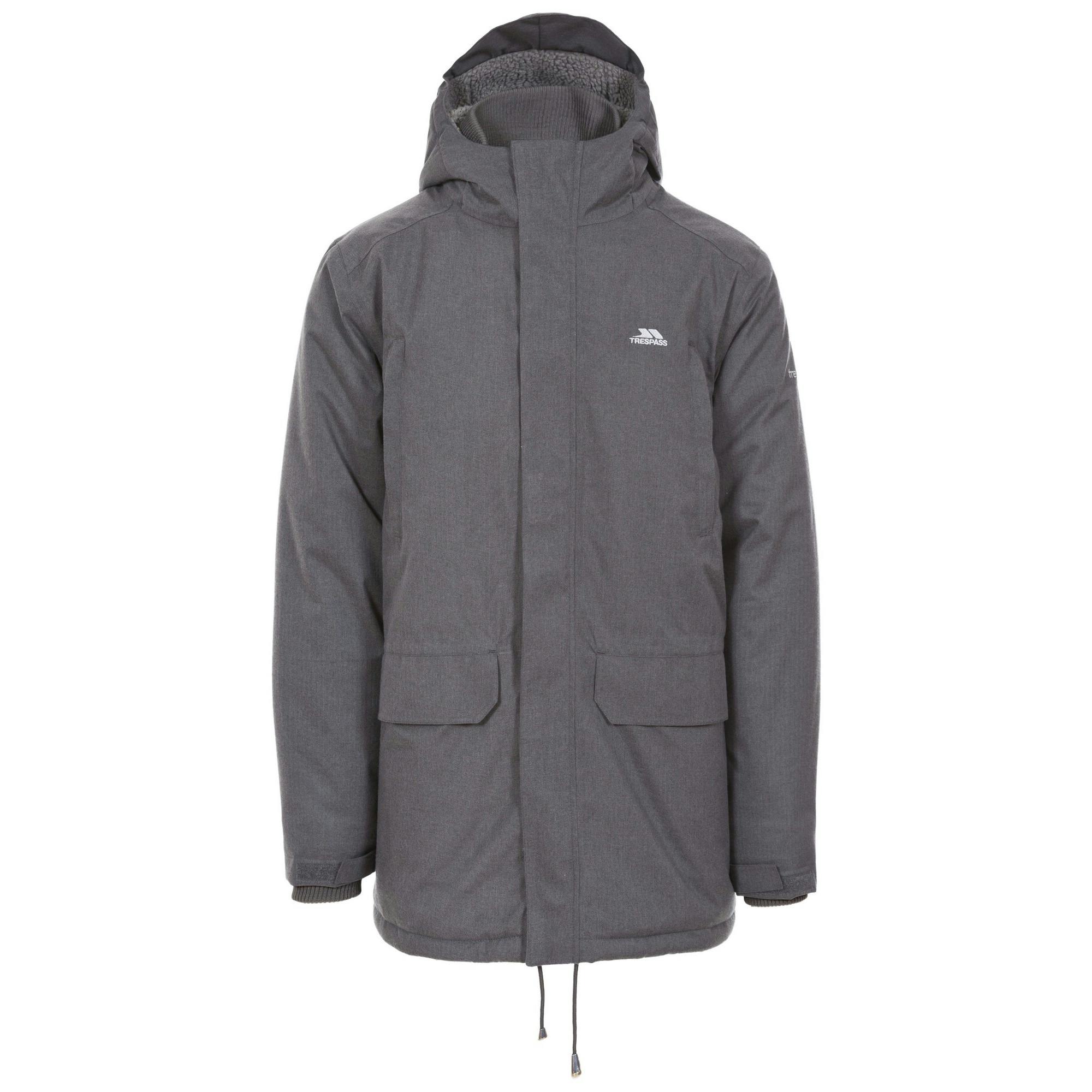 Trespass Men's Dark/Grey Glover Waterproof Jacket - Marl - L - Marl - 100% Polyester