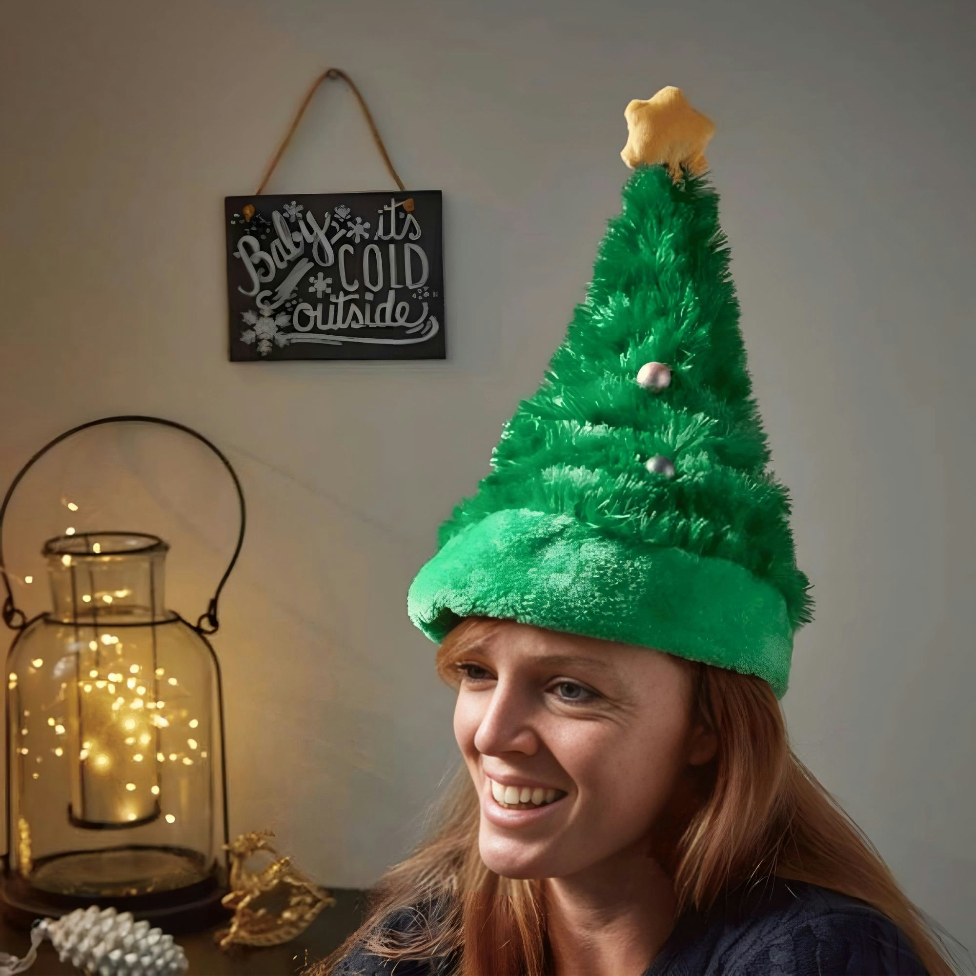 35cm Battery Operated Animated Dancing Christmas Tree Hat - Image 3