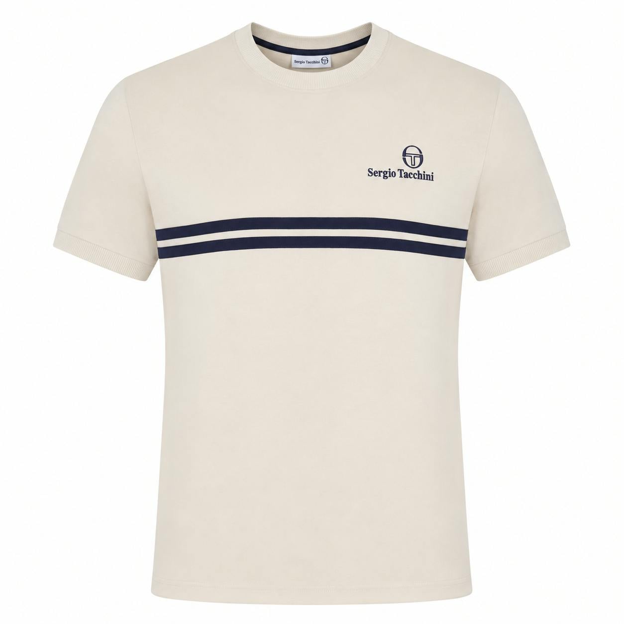 Sergio Tacchini New Supermac T-Shirt, Peyote/Maritime Blue - L - Image 4