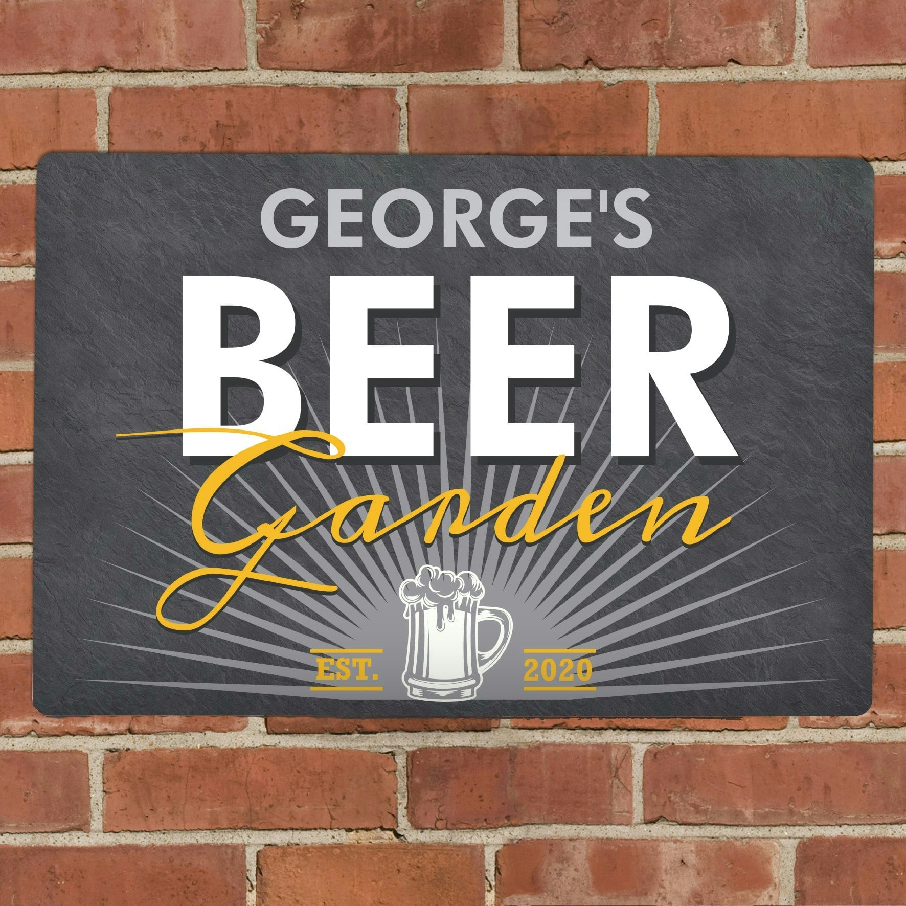 Personalised Memento Company Personalised Beer Garden Metal Sign