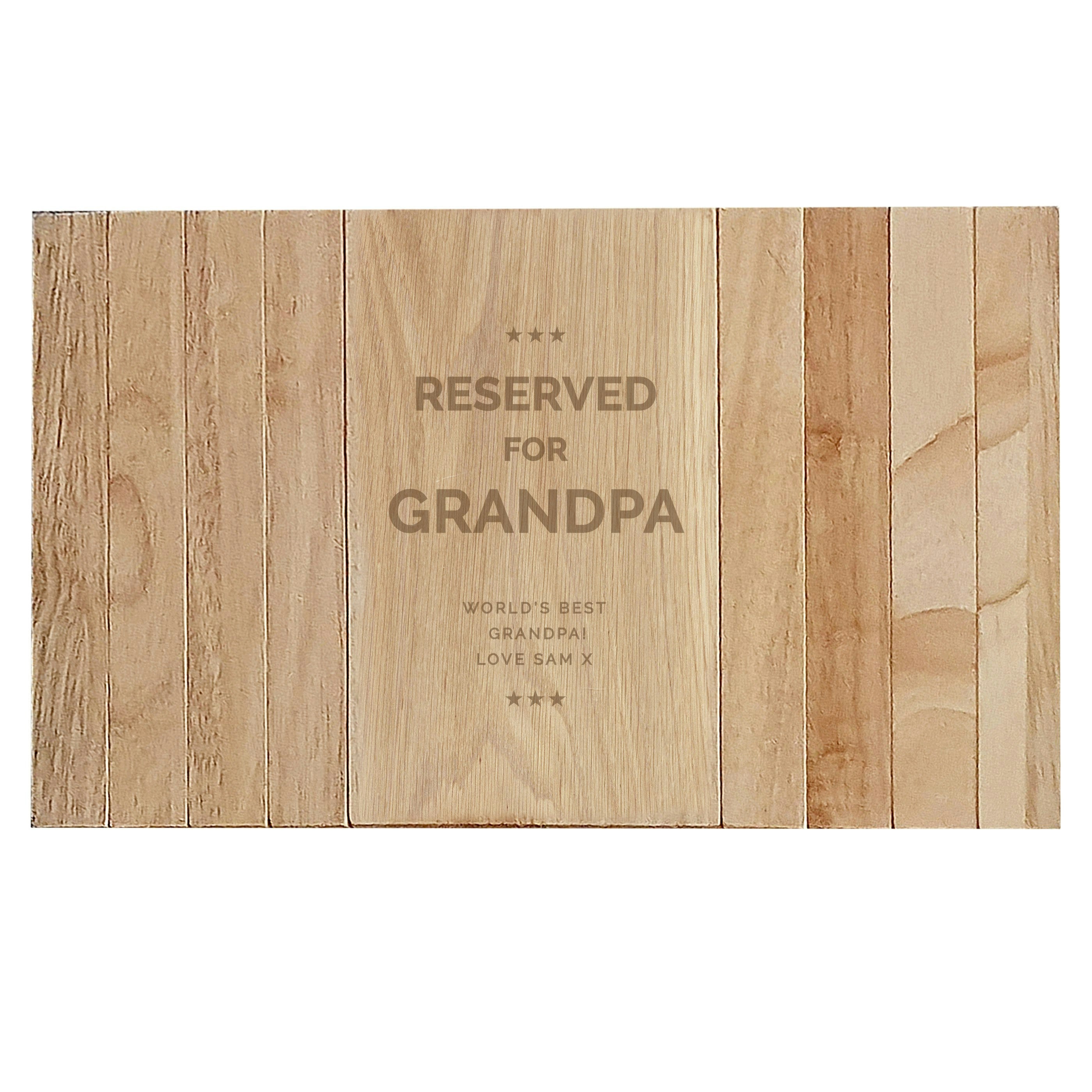 Personalised Memento Company Personalised Reserved For Wooden Sofa Tray