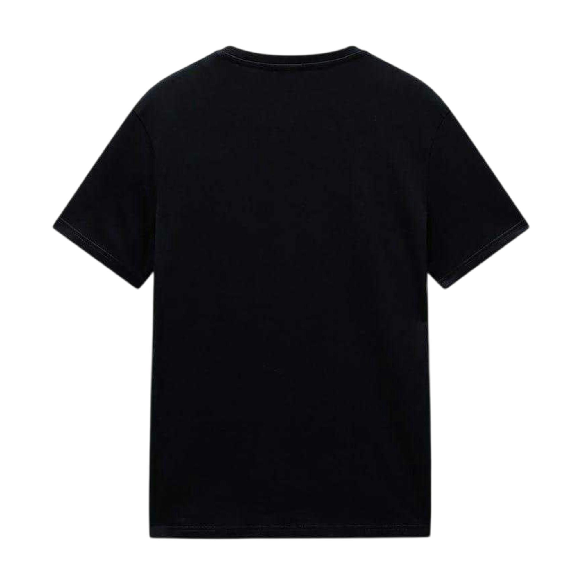 Napapijri Men's Black Salis Logo Short-Sleeved T-Shirt - M - 100% Cotton