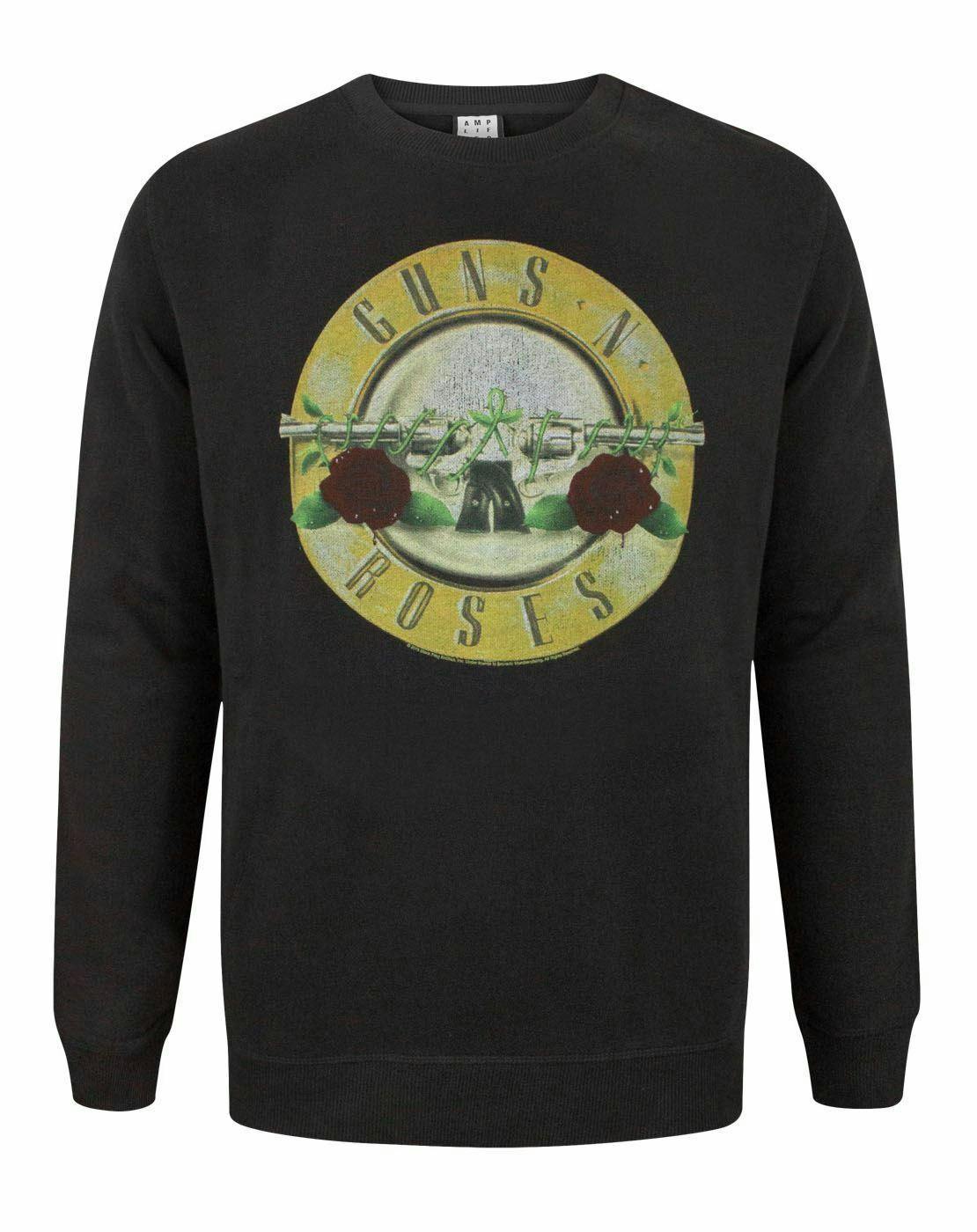 Vanilla Underground Men's Black Amplified Clothing Guns N Roses Sweatshirt - Large