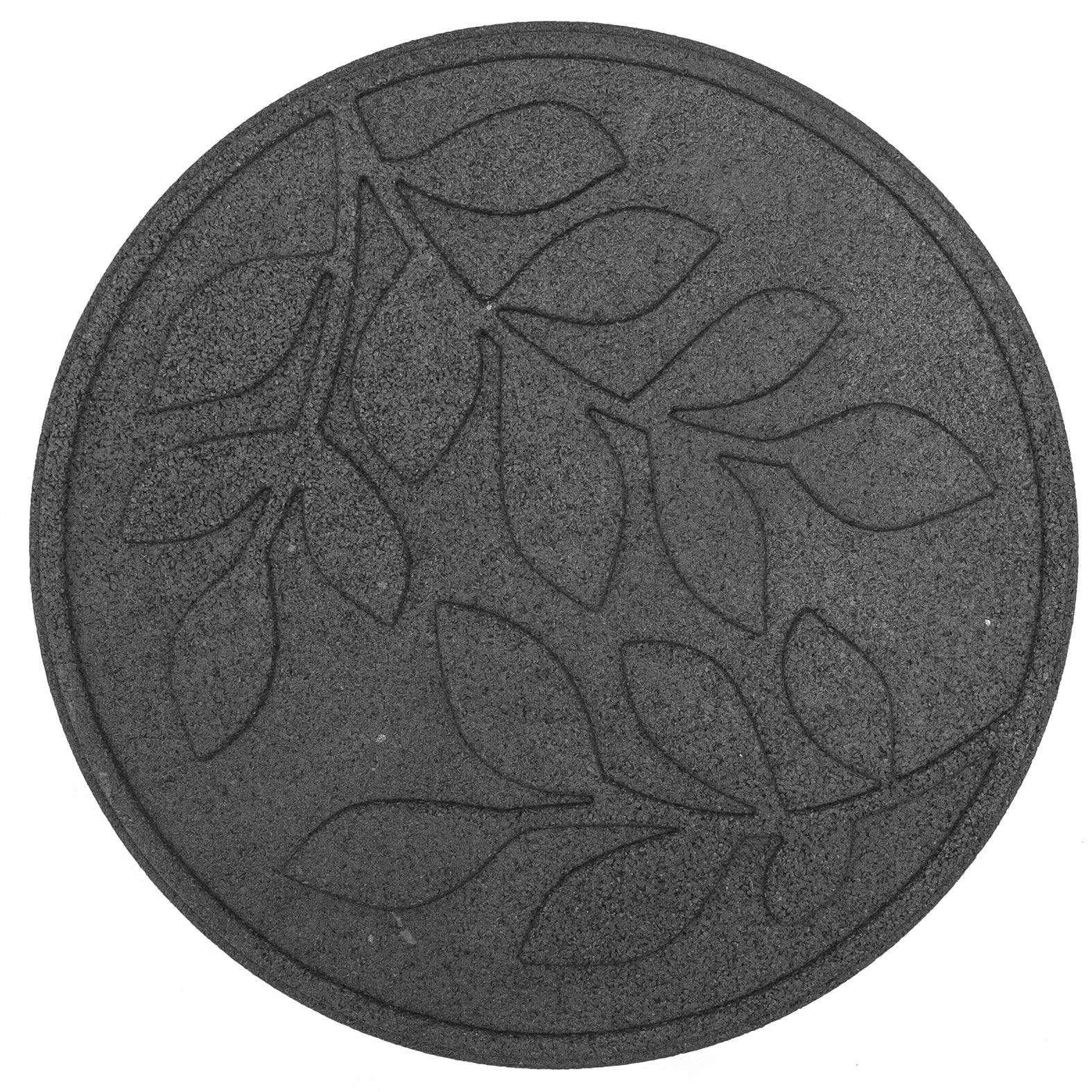Nicoman Grey Eco-Friendly Garden Stepping Stones - Leaf - Pack Of 2