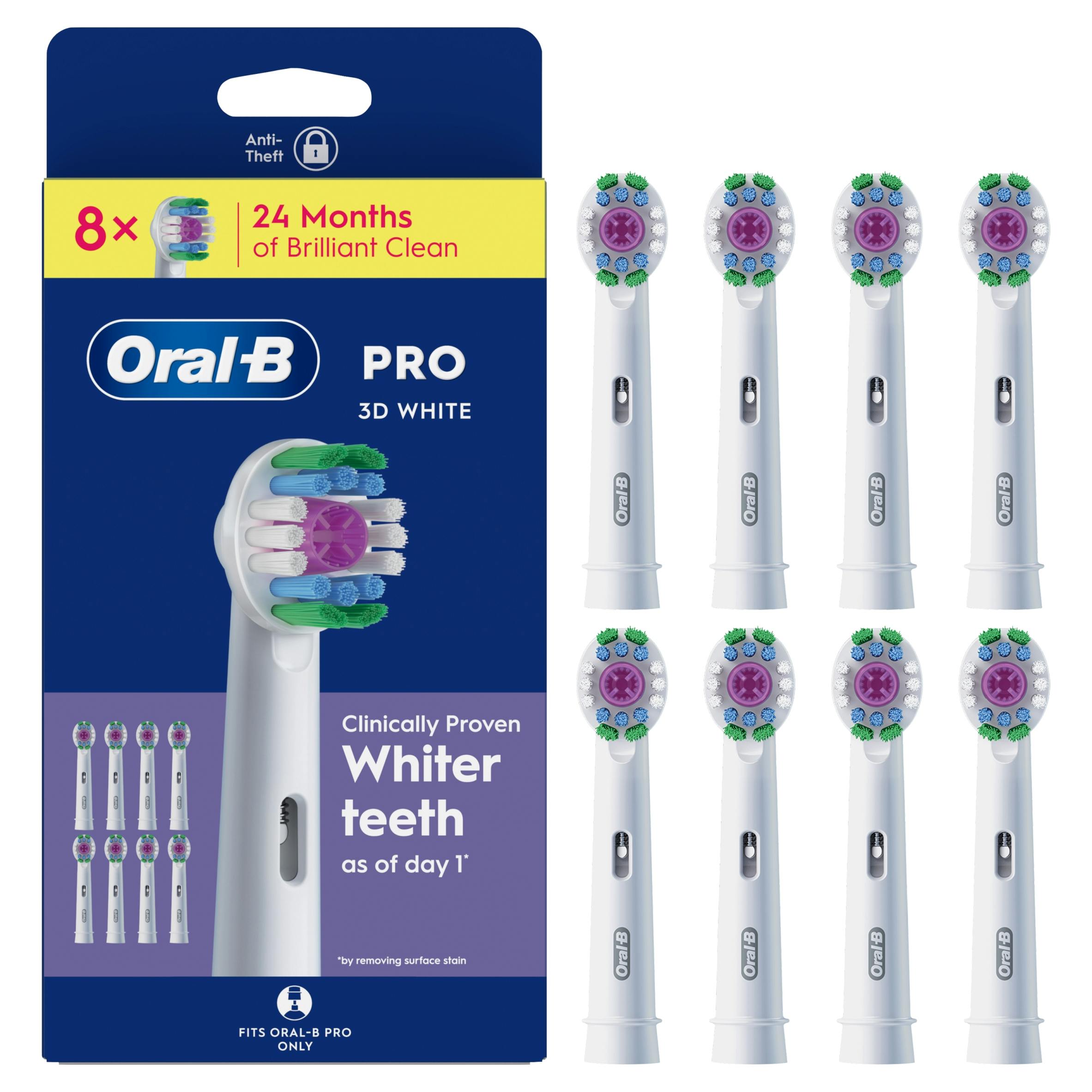 Oral-B White Pro 3D Toothbrush Heads, 8 Counts