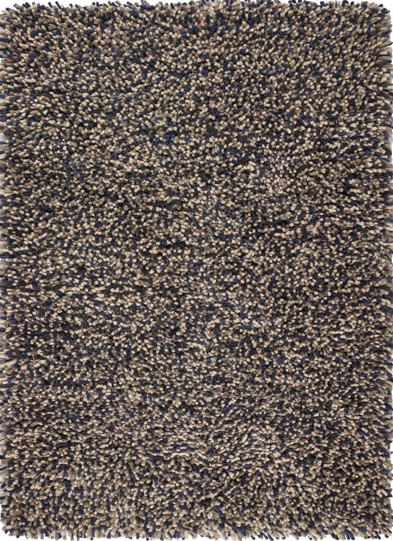 Rackhams Blue Rocks Shaggy Wool Rug – Thick Tubular Pile - 80X150 Cm