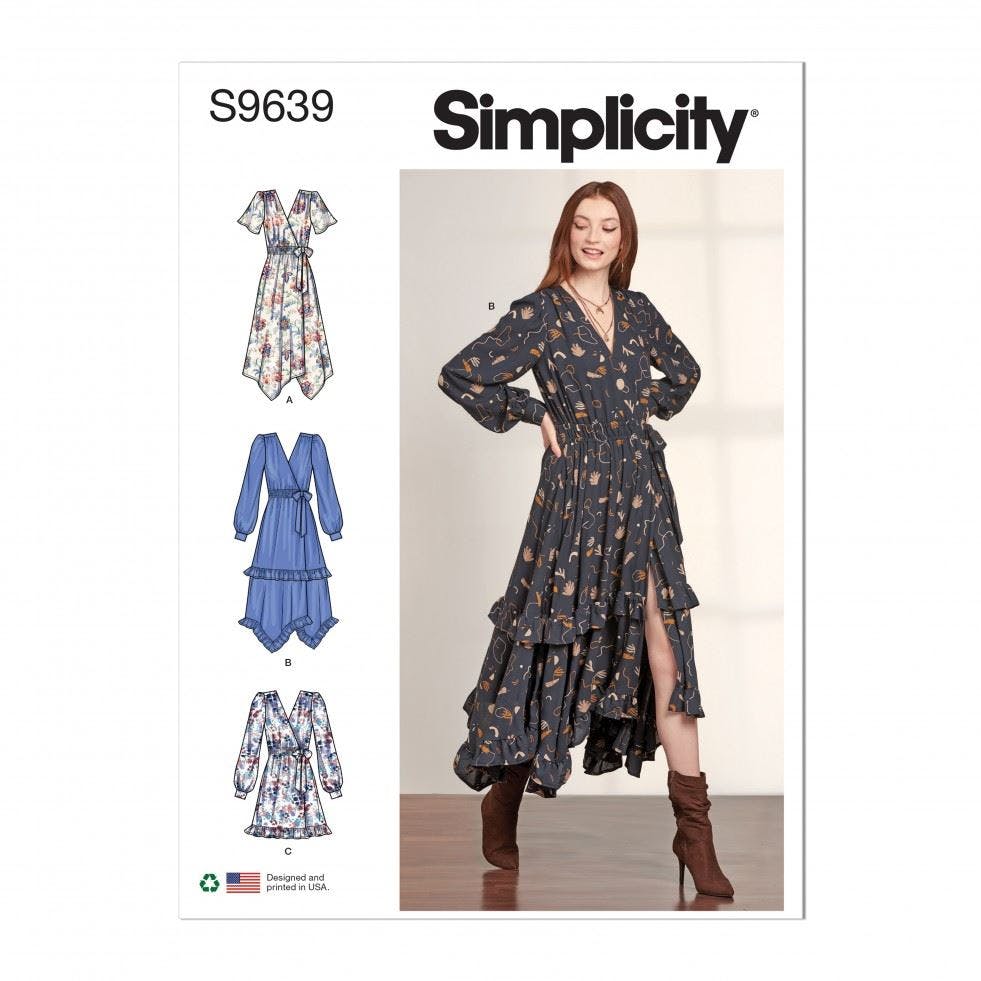 Simplicity Women's Sewing Pattern 9639, Dresses For H5 (6-8-10-12-14) - Intermediate - U5 (16-18-20-22-24)