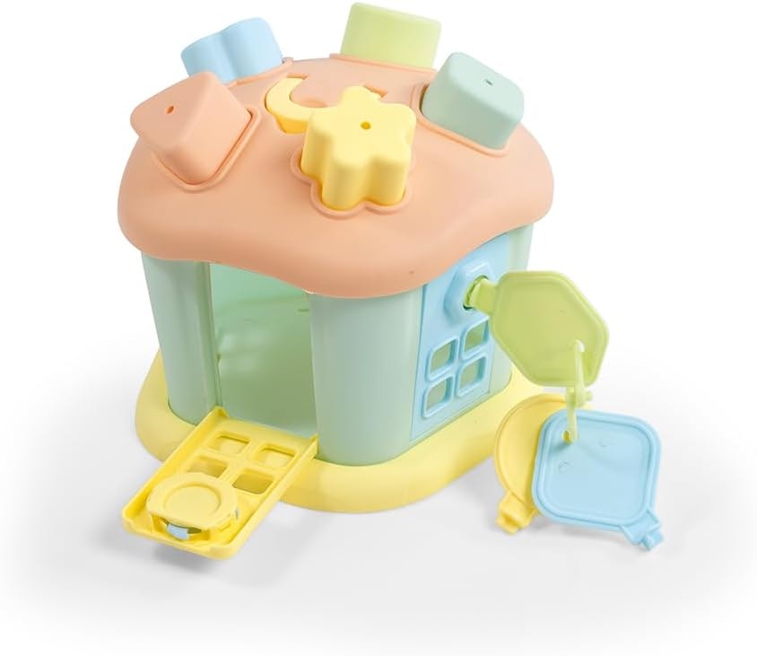 Dolu Shape Sorter Sweet House With Lockable Doors