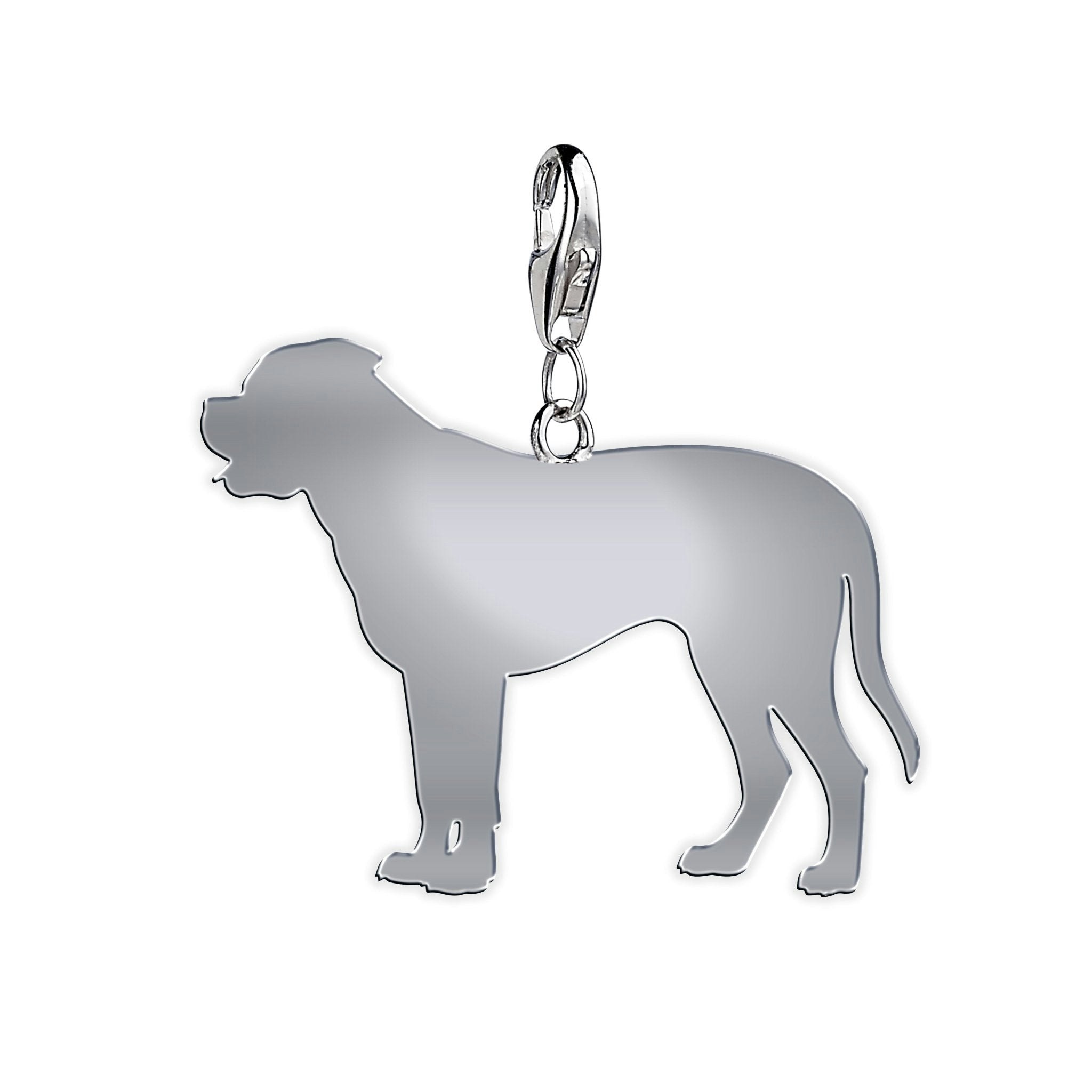 Mylee London Silver Bullmastiff Silhouette Charm - Yes - Clip On Charm