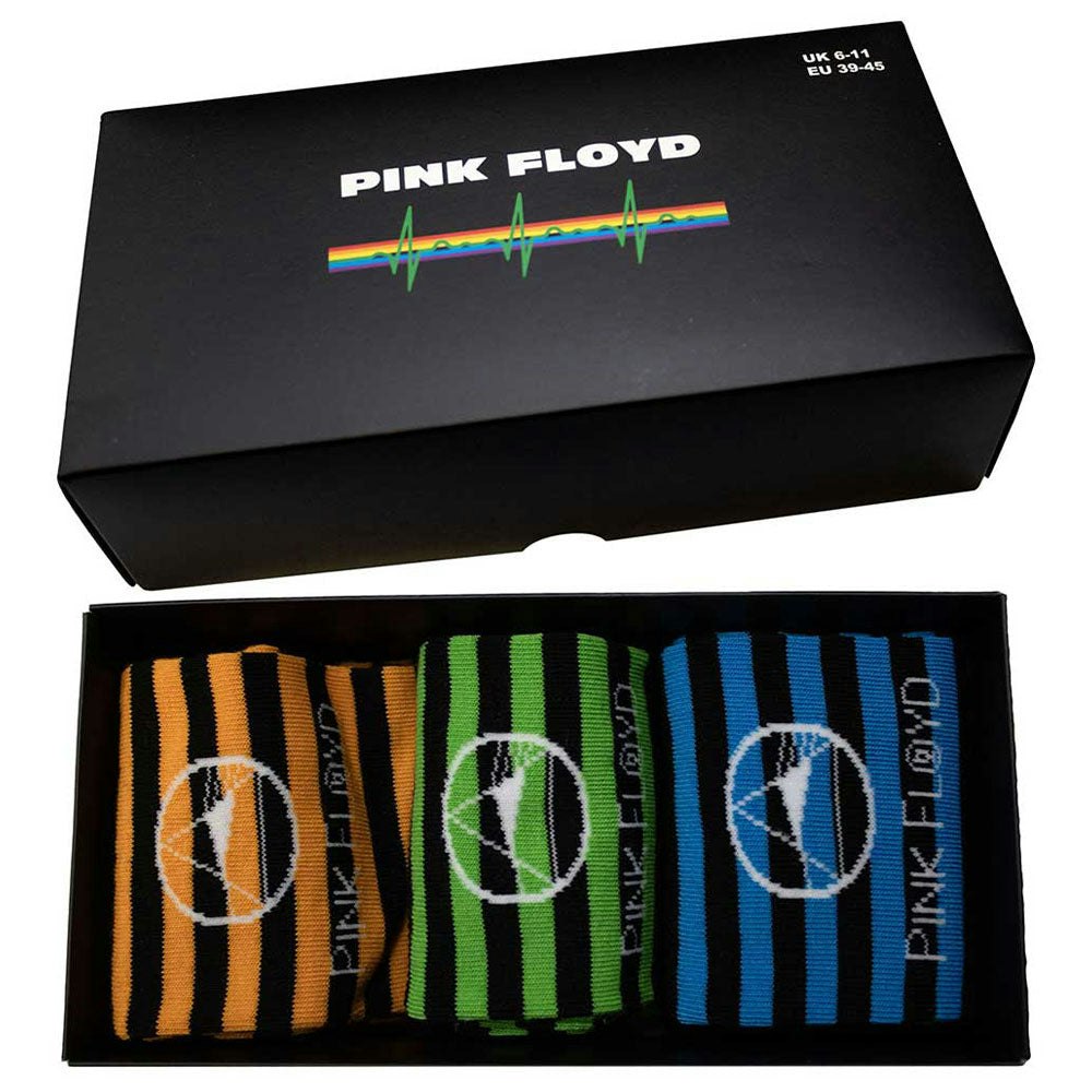 Paradiso Clothing Unisex Pink Floyd Mono Prism Ankle Socks Boxed Set