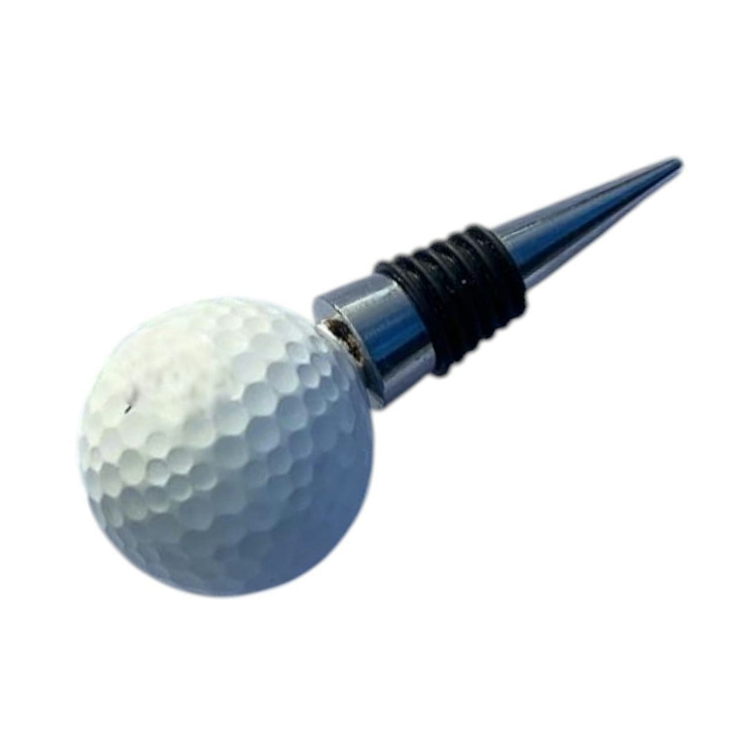 Sportgiftz White - Golf Ball Wine & Spirits Bottle Stopper | Genuine Golf Ball | Fits 20Mm Neck Bottles | Hand Made