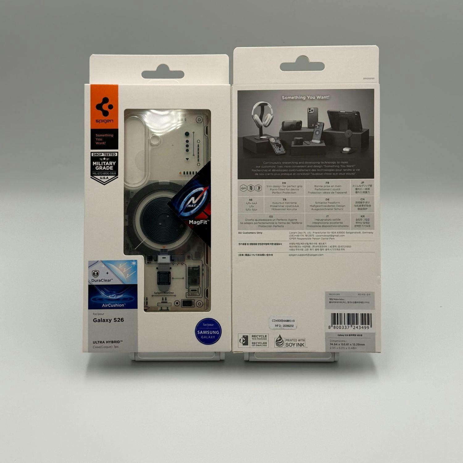 Spigen Ultra Hybrid Mag Case With Magfit For Samsung Galaxy S26 6.3" Neo One Clear - Acs11218