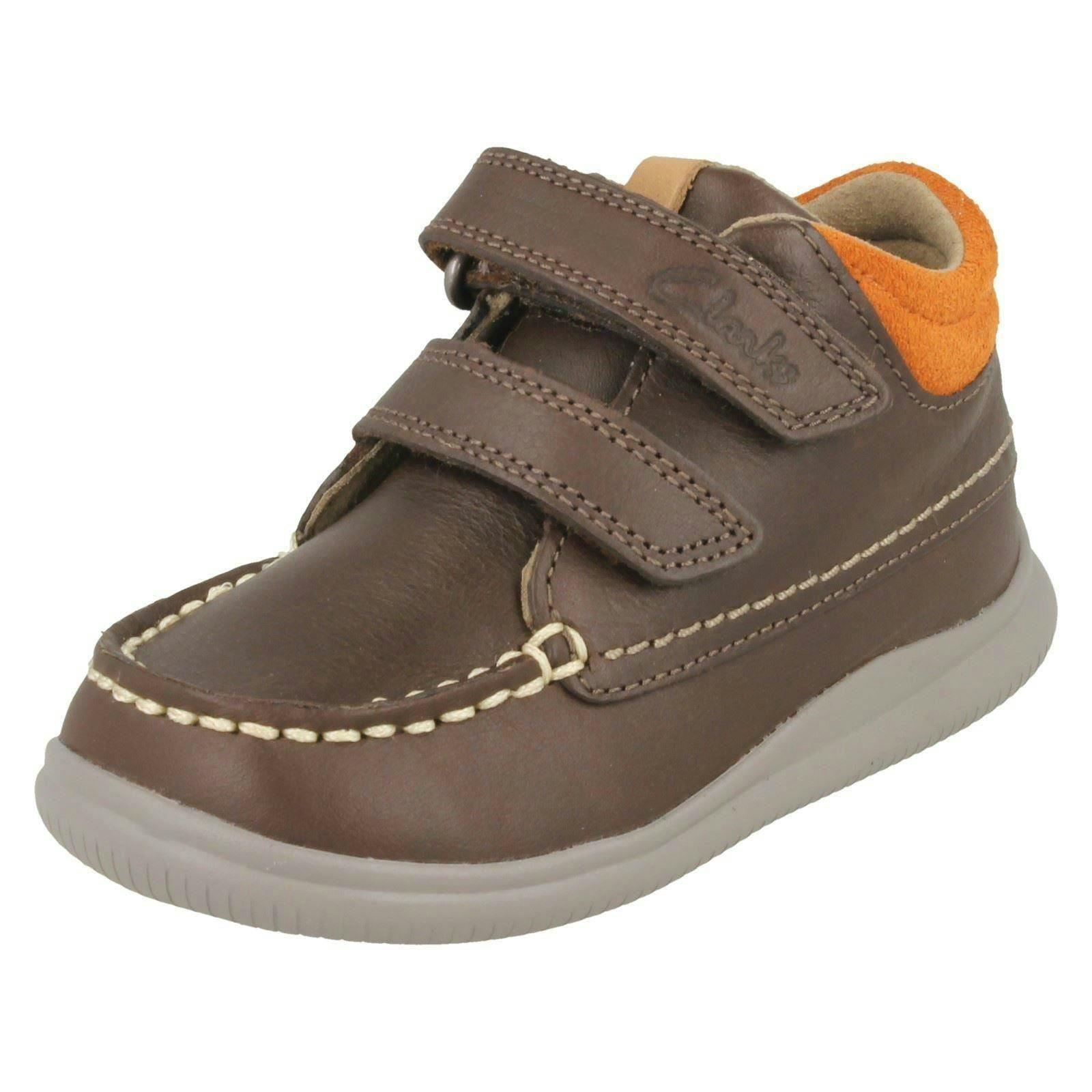 Clarks Boys Brown First Shoes By Ankle Boots Crest Tuktu - Uk 6 Infant - G