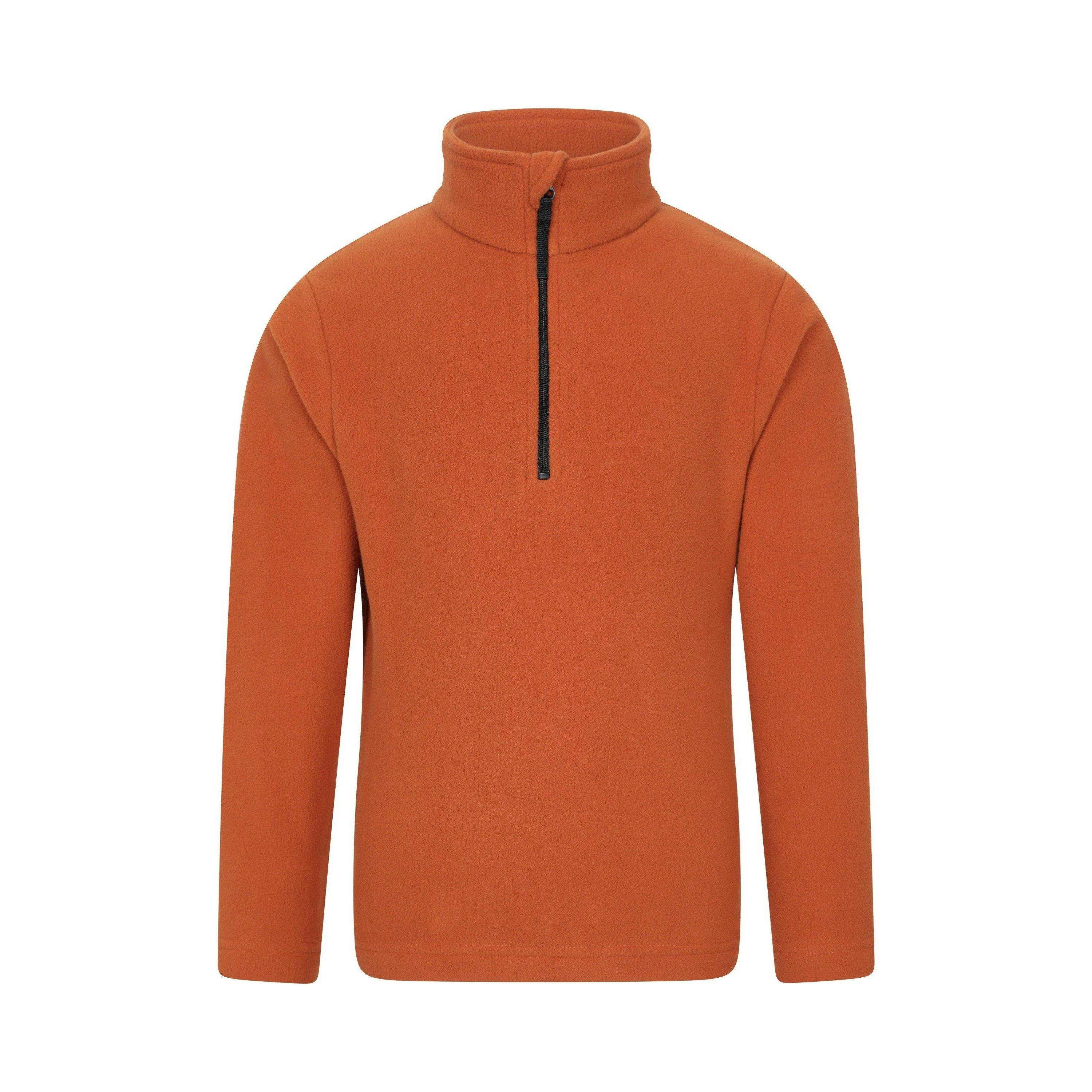 Mountain Warehouse Kids Camber Ii Half Zip Fleece Jacket - Rust - 13 Years - Rust - 100% Polyester