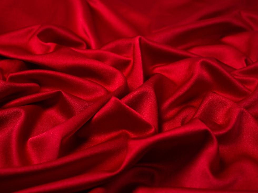 Minerva Core Range Red Minerva Prada Stretch Woven Satin Crepe Fabric - Plain Design Dressmaking Fabric, 150 Cm / 60" Wide - Per Metre