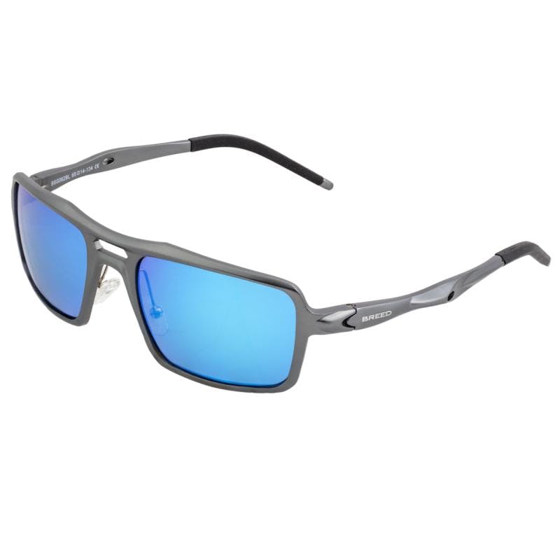 Breed Blue Orpheus Aluminum Polarized Sunglasses - Gunmetal